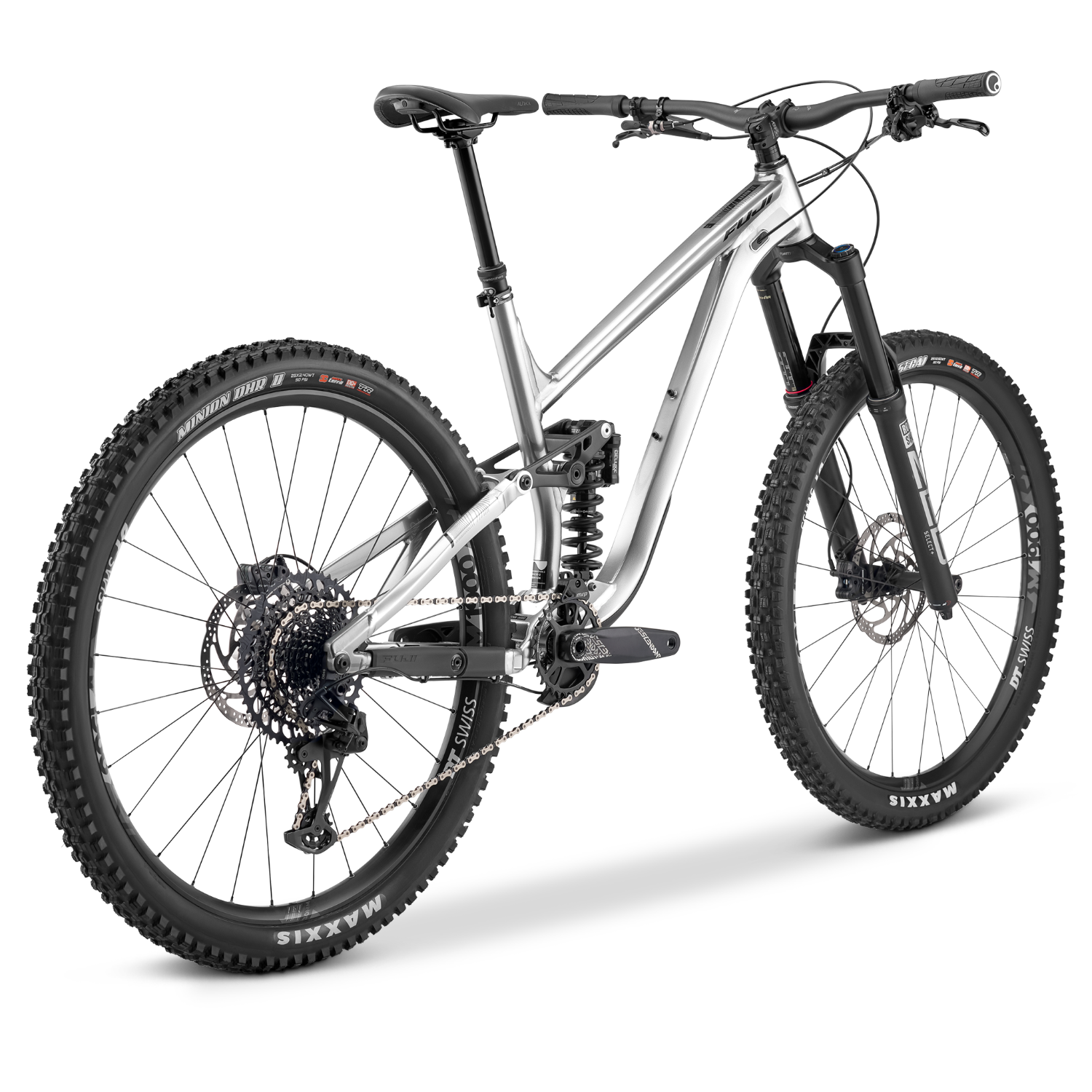 Fuji Rakan 1.1 LT Full Suspension Mountain Bike, 29ER, Silver, bixbybicycles.com