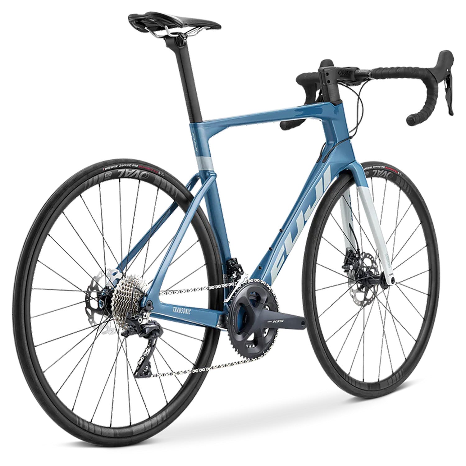 Fuji Transonic 2.3 - 49cm, Stone Blue rear view, Bixby Bicycles, Oklahoma