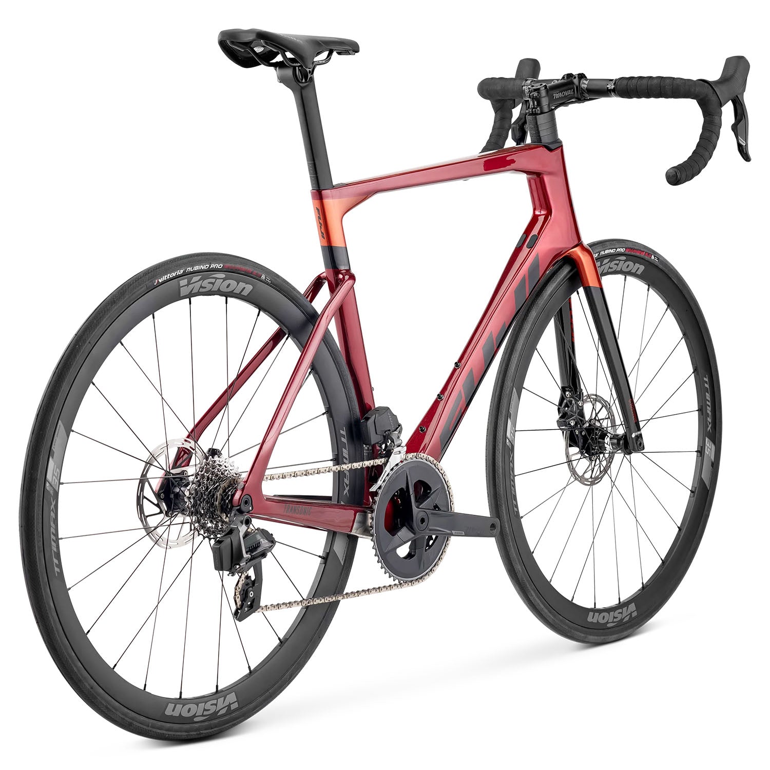Fuji Transonic 2.1 - 49cm, ox blood, rear view, Bixby Bicycles, Oklahoma