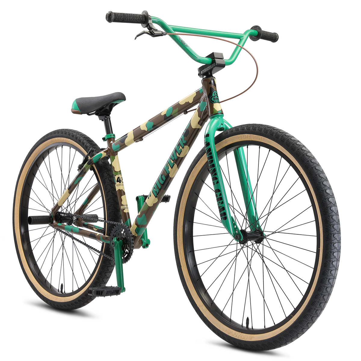 SE Bikes BMX Big Flyer 29" Wheel Army Camo, Bixby Bicycles, bixbybicycles.com