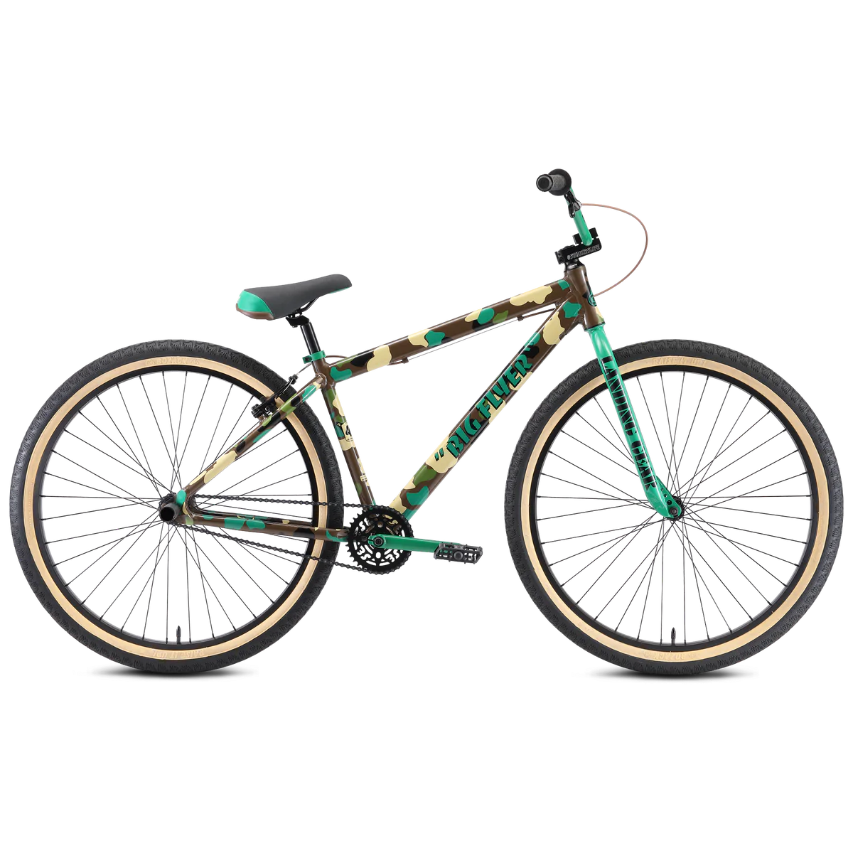 SE Bikes BMX Big Flyer 29" Wheel Army Camo, Bixby Bicycles, bixbybicycles.com