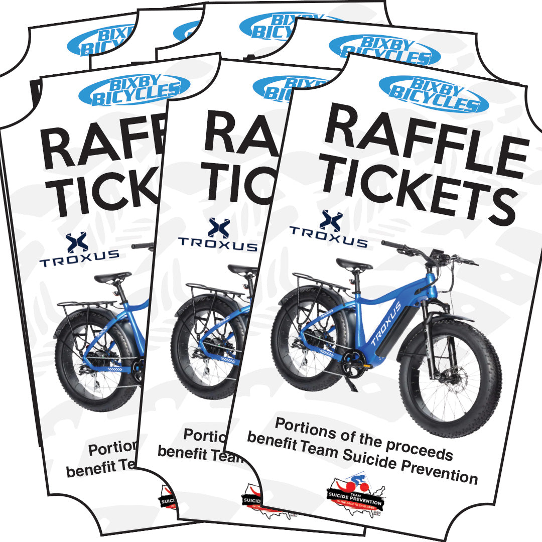 Raffle Tickets to Support Team Suicide Prevention 7 tickets, bixbybicycles.com