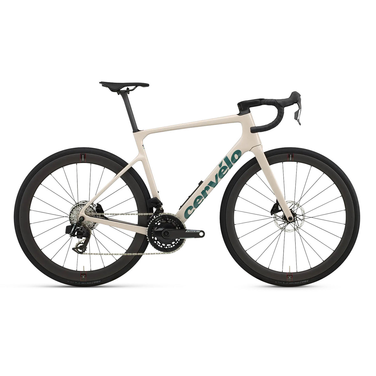 2027 Cervélo Caledonia 5 Road Bike, SRAM FORCE AXS, Sand Stone, bixbybicycles.com
