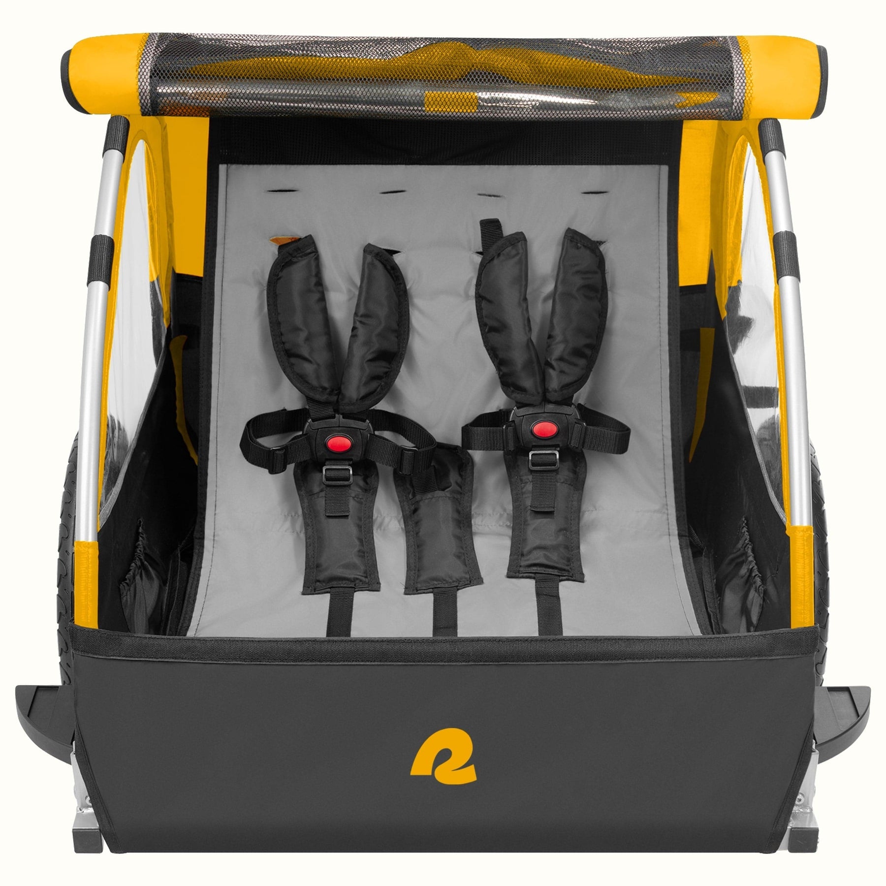 Retrospec Rover, 2 Passenger Trailer Yellow/Orange, bixbybicycles.com