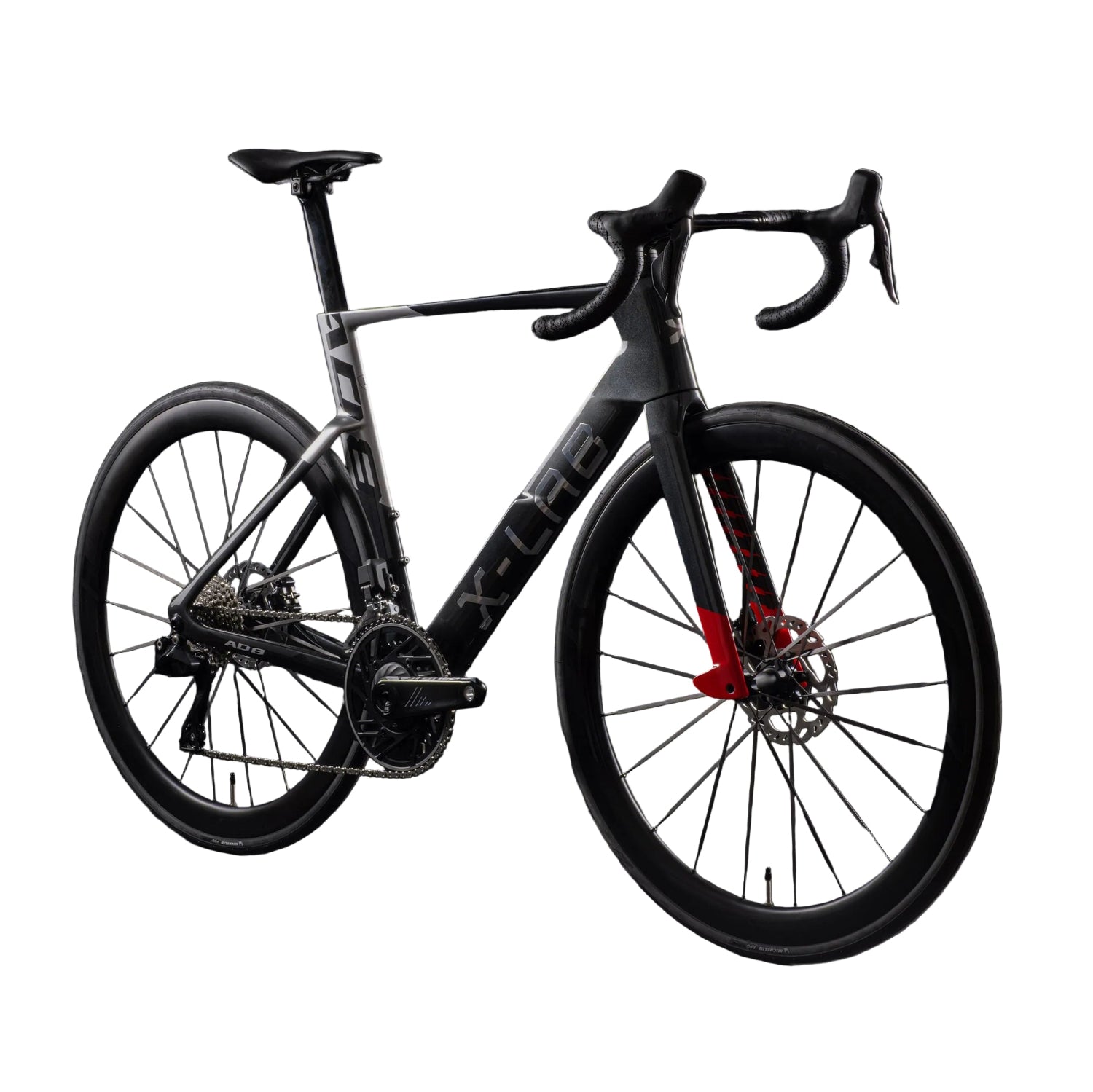 A-LAB AD8 Shimano 105 Di2 Road Bike, Sunspot Red/Black, bixbybicycles.com