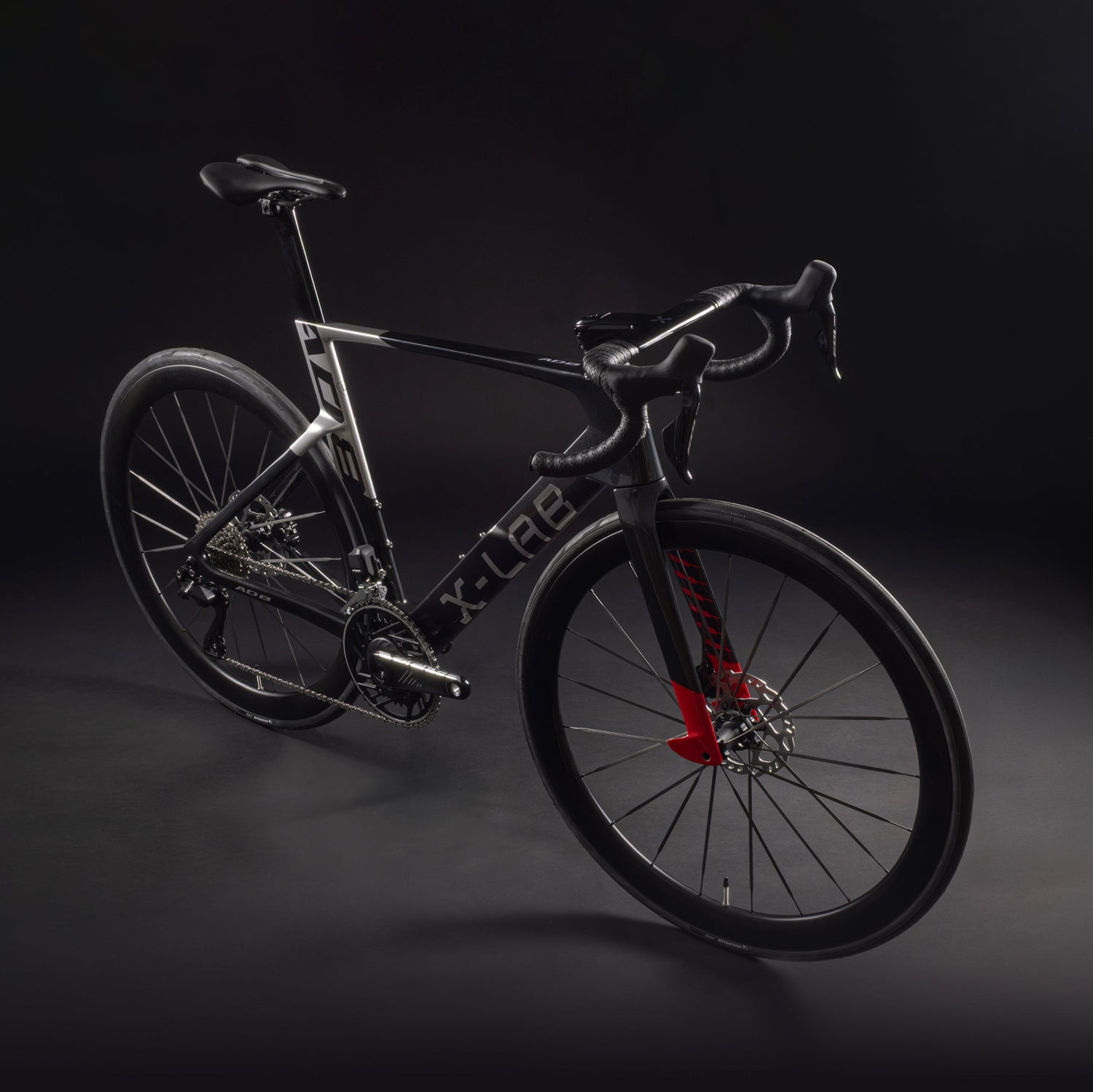 A-LAB AD8 Shimano 105 Di2 Road Bike, Sunspot Red/Black, bixbybicycles.com