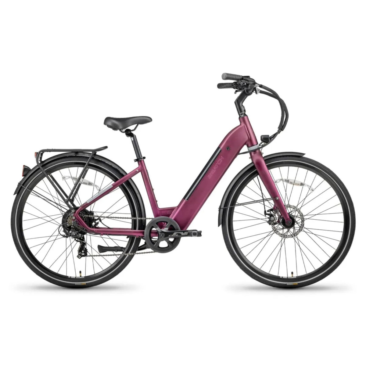 BATCH E Comfort E-Bike, 700 Tire, 7 Speed, Matte Orchid, M|L