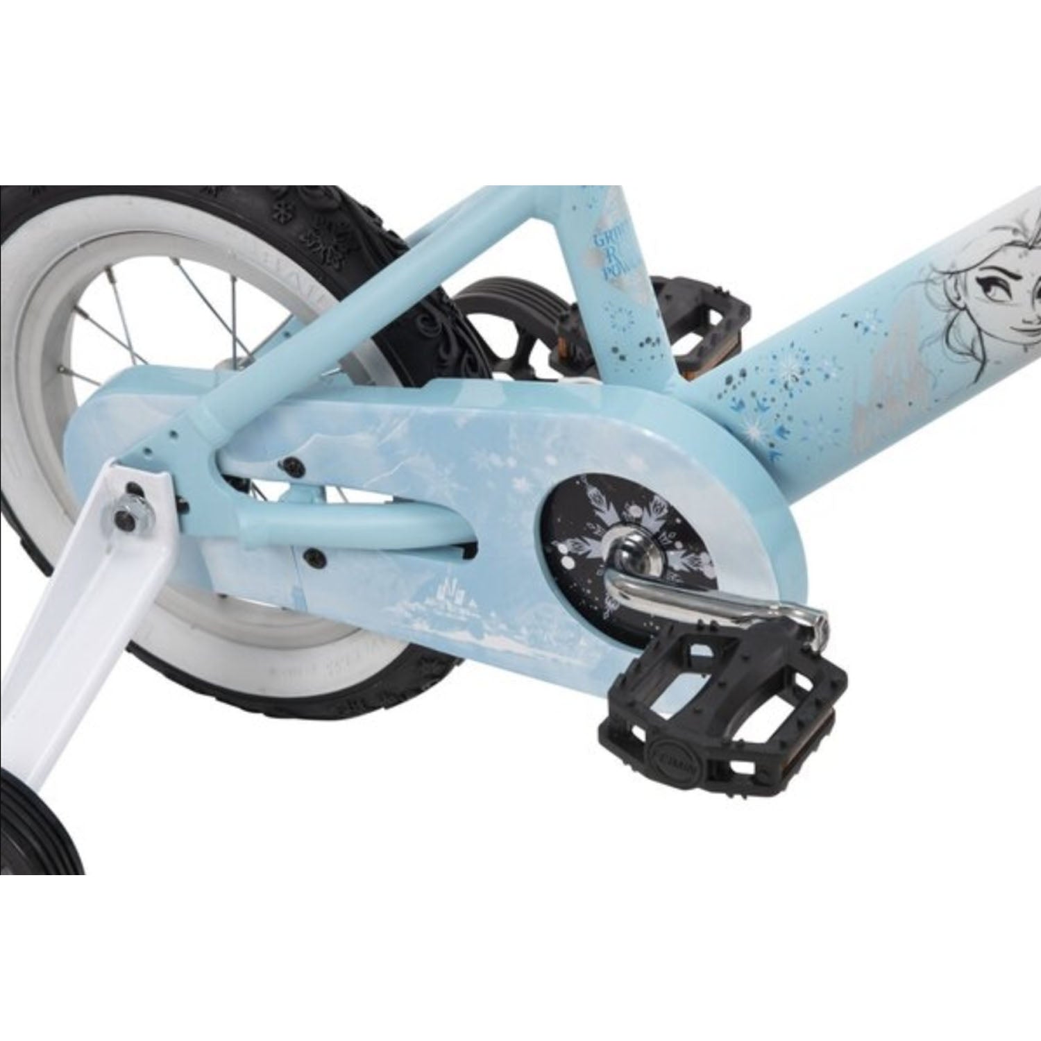 BATCH, Frozen 12" Girls Kids Bike pedals, Silver, bixbybicycles.com