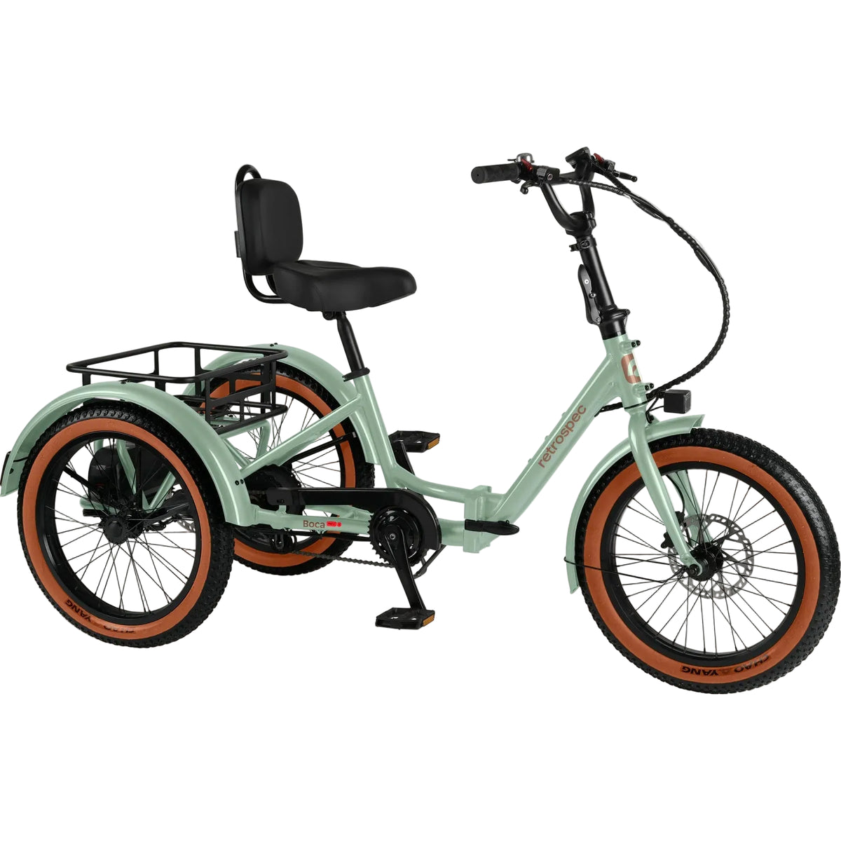 Retrospec Boca Rev 2, 2026, Trike 500W/48V Macha Green, Adult Trike, bixbybicycles.com
