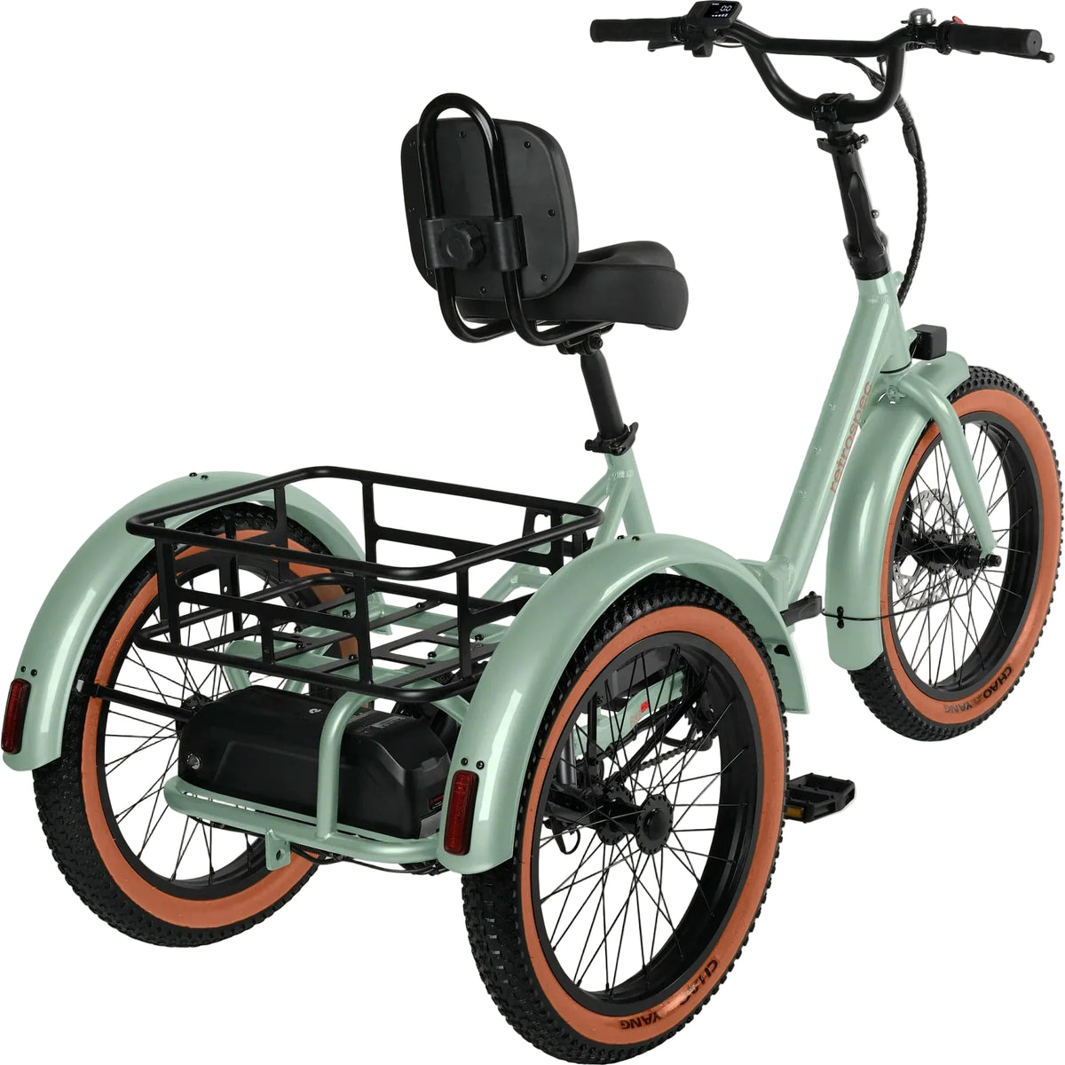 Retrospec Boca Rev 2, 2026, Trike 500W/48V Macha Green, Adult Trike, bixbybicycles.com