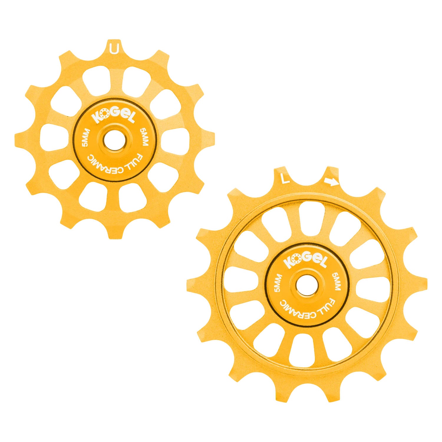 Kogel Pulley Alloy Full - Ceramic Shimano 11 5700 / 6800 PR Gold, bixbybicycles.com