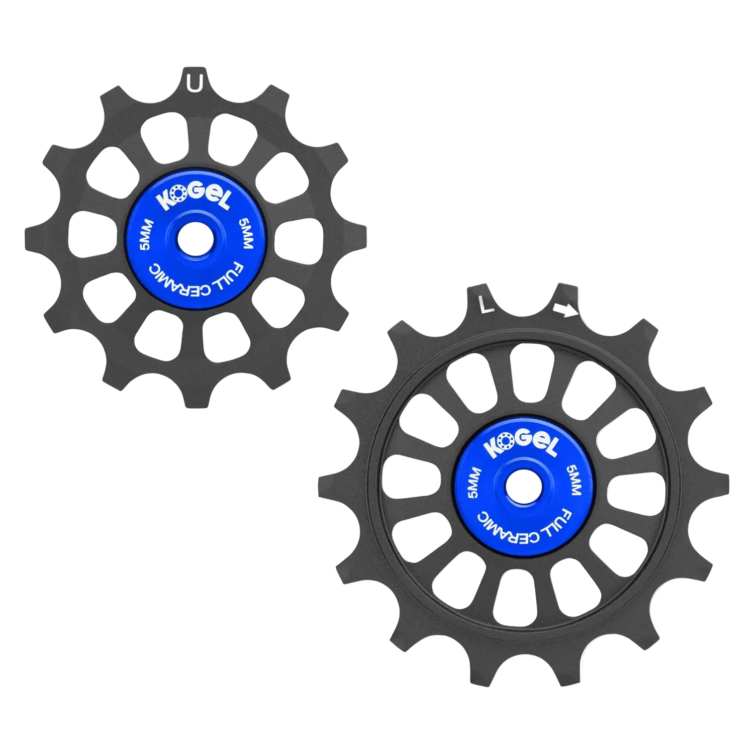 Kogel Pulley Alloy Full -Ceramic Shimano 5700 / 6800 9100/8000 PR Black / Blue, bixbybicycles.com