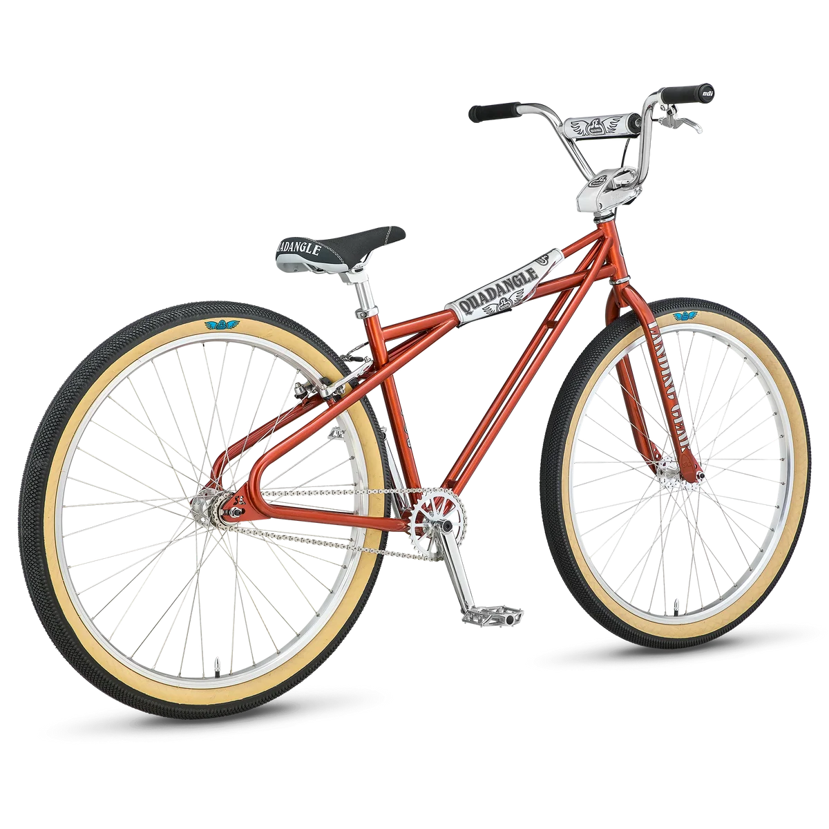 SE Quadangle Looptail 29" Racing Bike, Candy Flame Orange, bixbybicycles.com