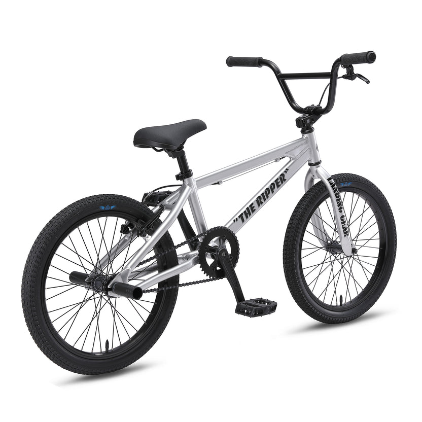 SE Ripper 20" BMX, Iced Out Silver, bixbybicycles.com