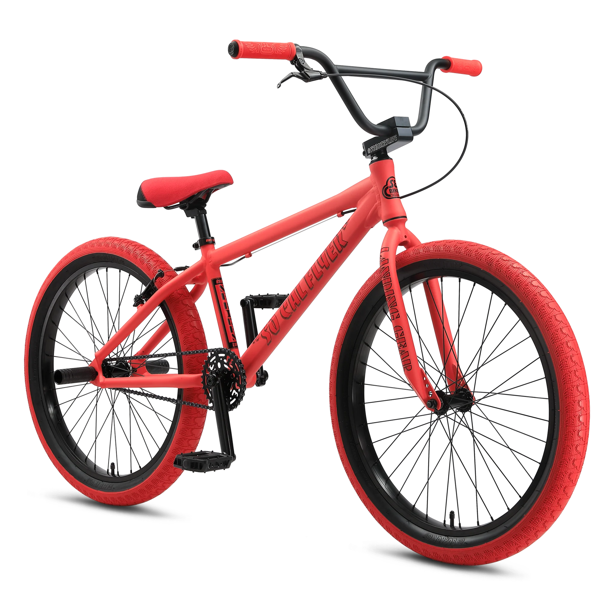 SE So Cal Flyer 24" BMX, Matte Red, 2025, bixbybicycles.com