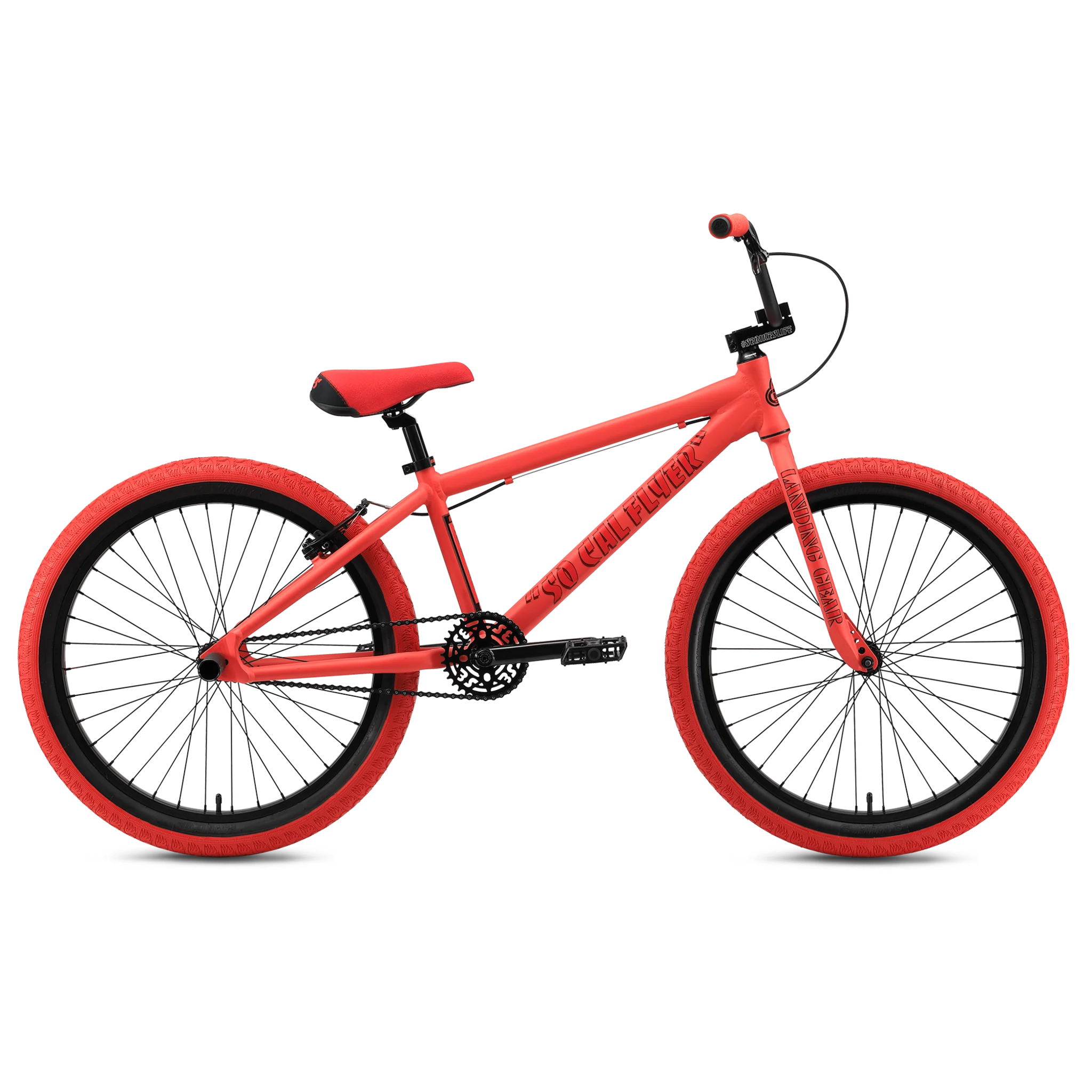 SE So Cal Flyer 24" BMX, Matte Red, 2025, bixbybicycles.com