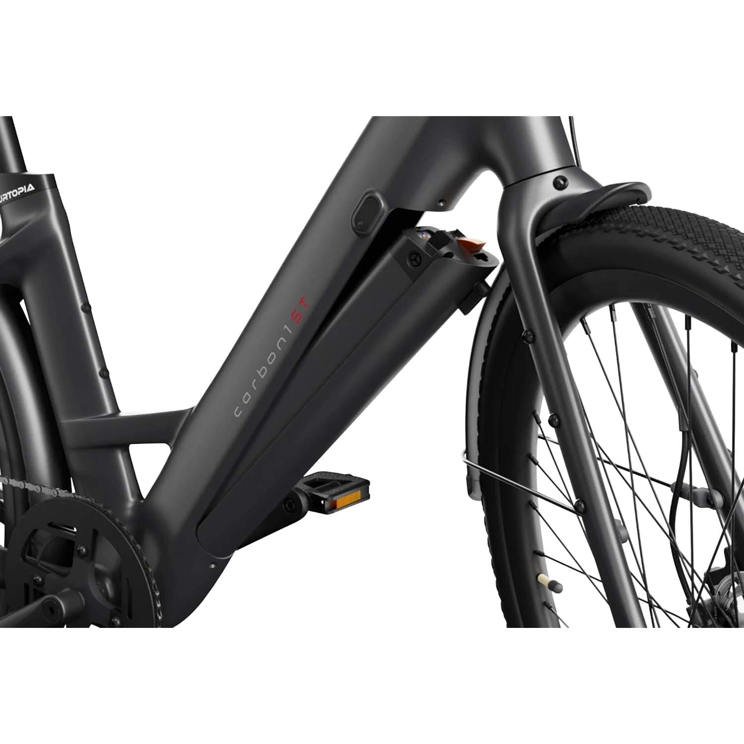 Urtopia Carbon Classic, with Throttle, 2026, Step Thru, Black, bixbybicycles.com
