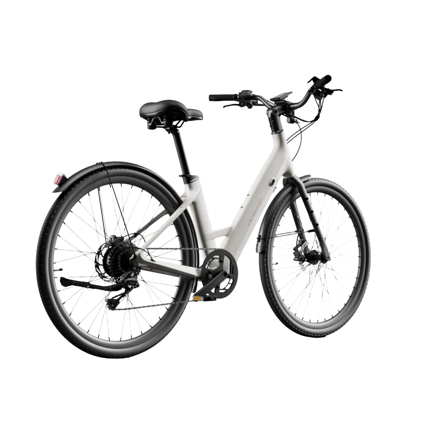 Urtopia Carbon Classic, with Throttle, 2026, Step Thru, White, bixbybicycles.com