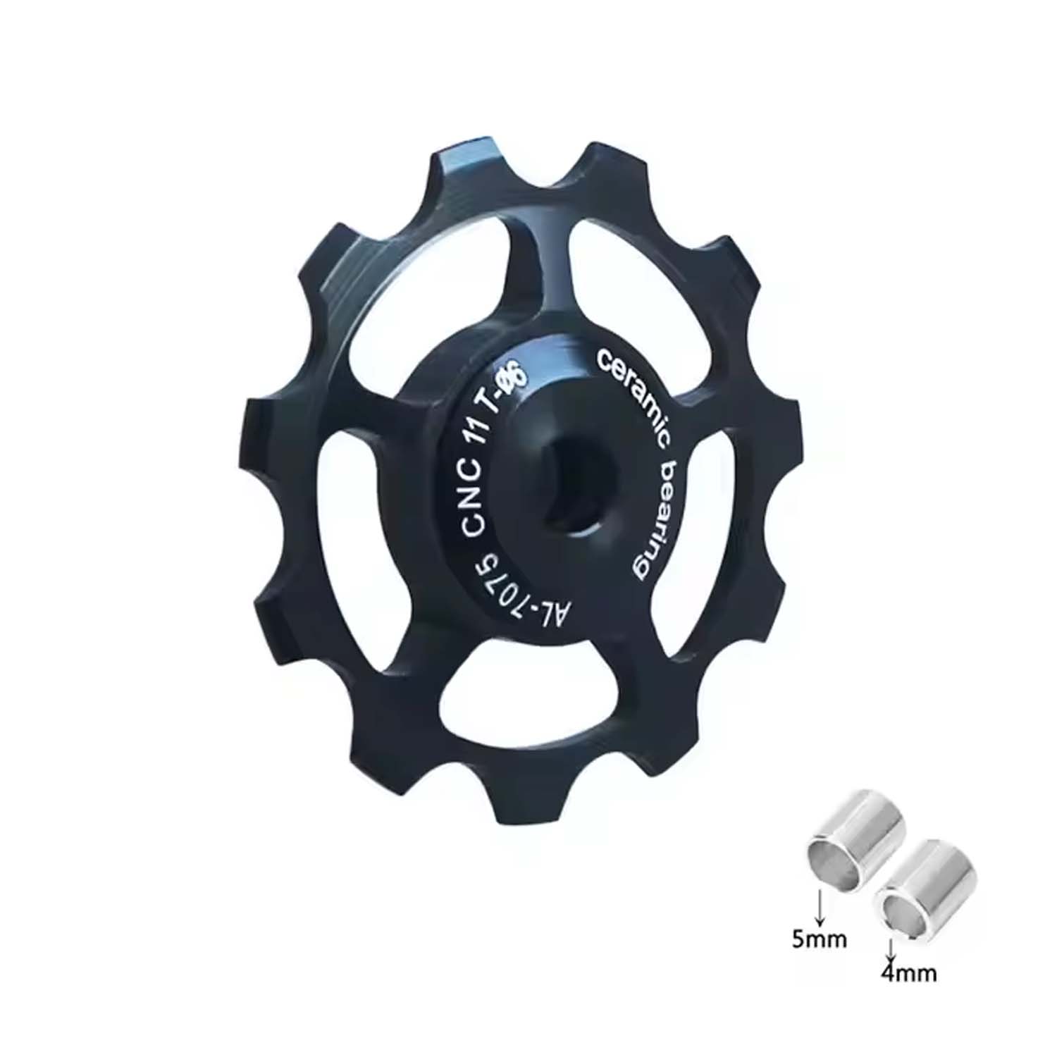 Bixby Bicycles 11 Tooth Single Jockey Wheel, Ceramic Bearing in black, bixbybicycles.com