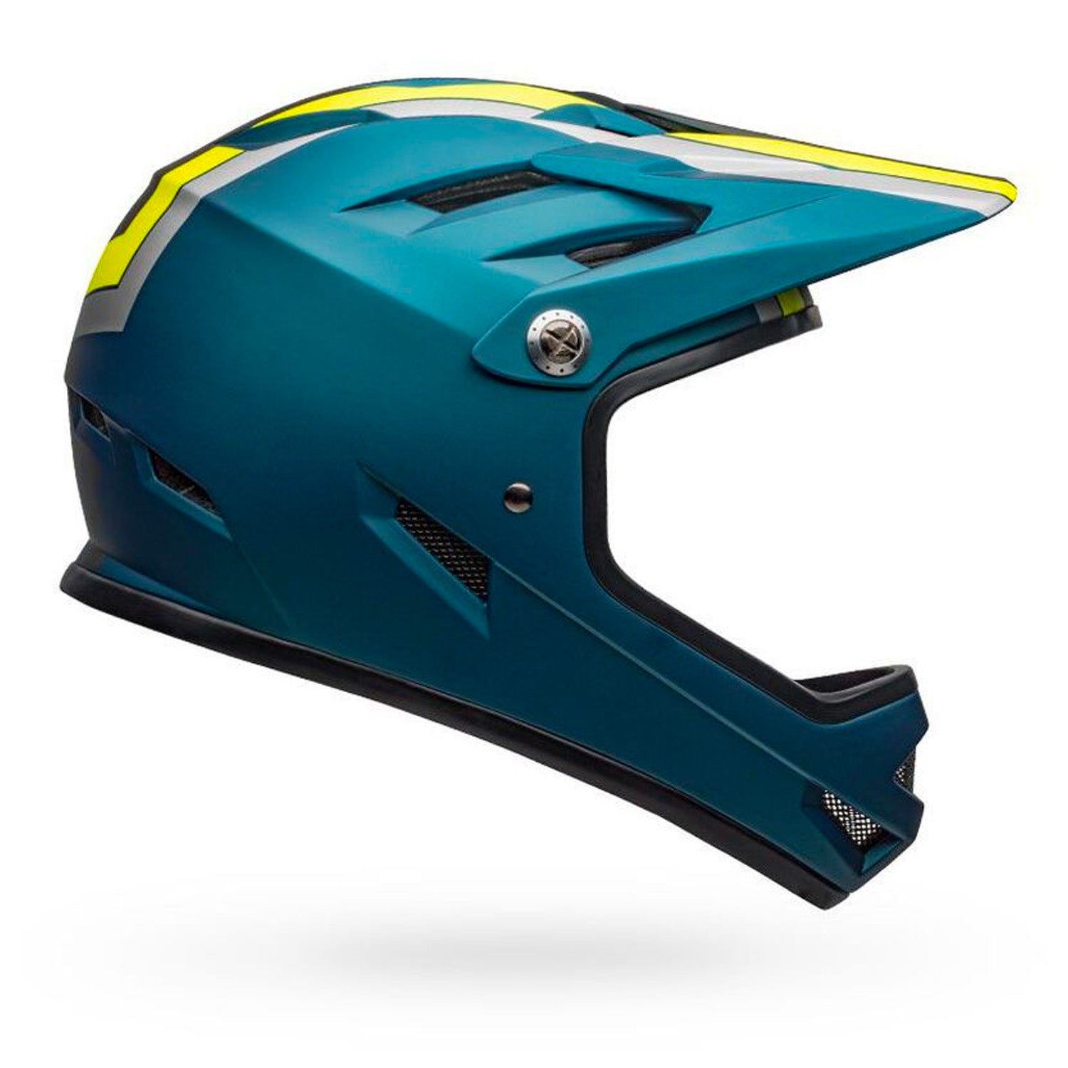 Bell Sanction Helmet - Matte Blue/Hi-Viz side, Bixby Bicycles, bixbybicycles.com
