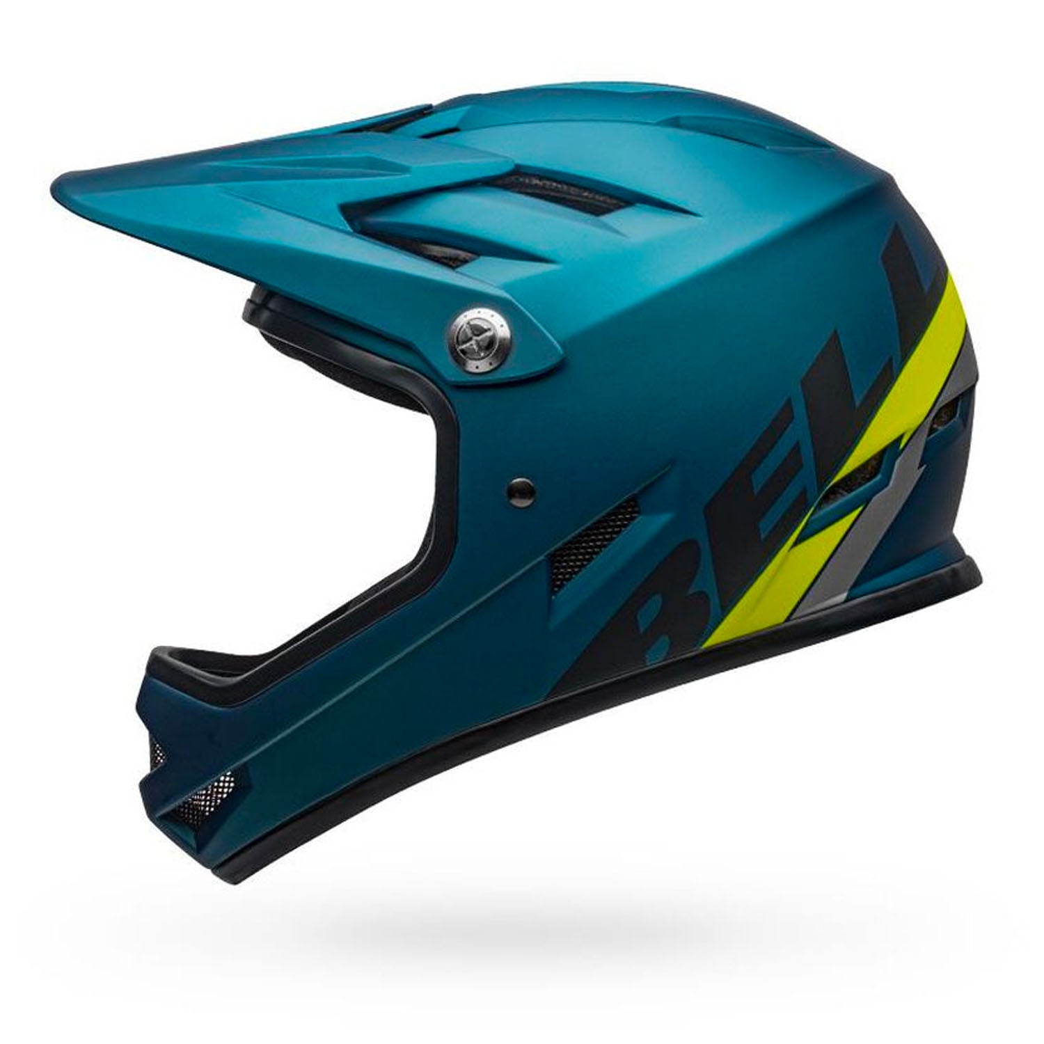 Bell Sanction Helmet - Matte Blue/Hi-Viz side, Bixby Bicycles, bixbybicycles.com