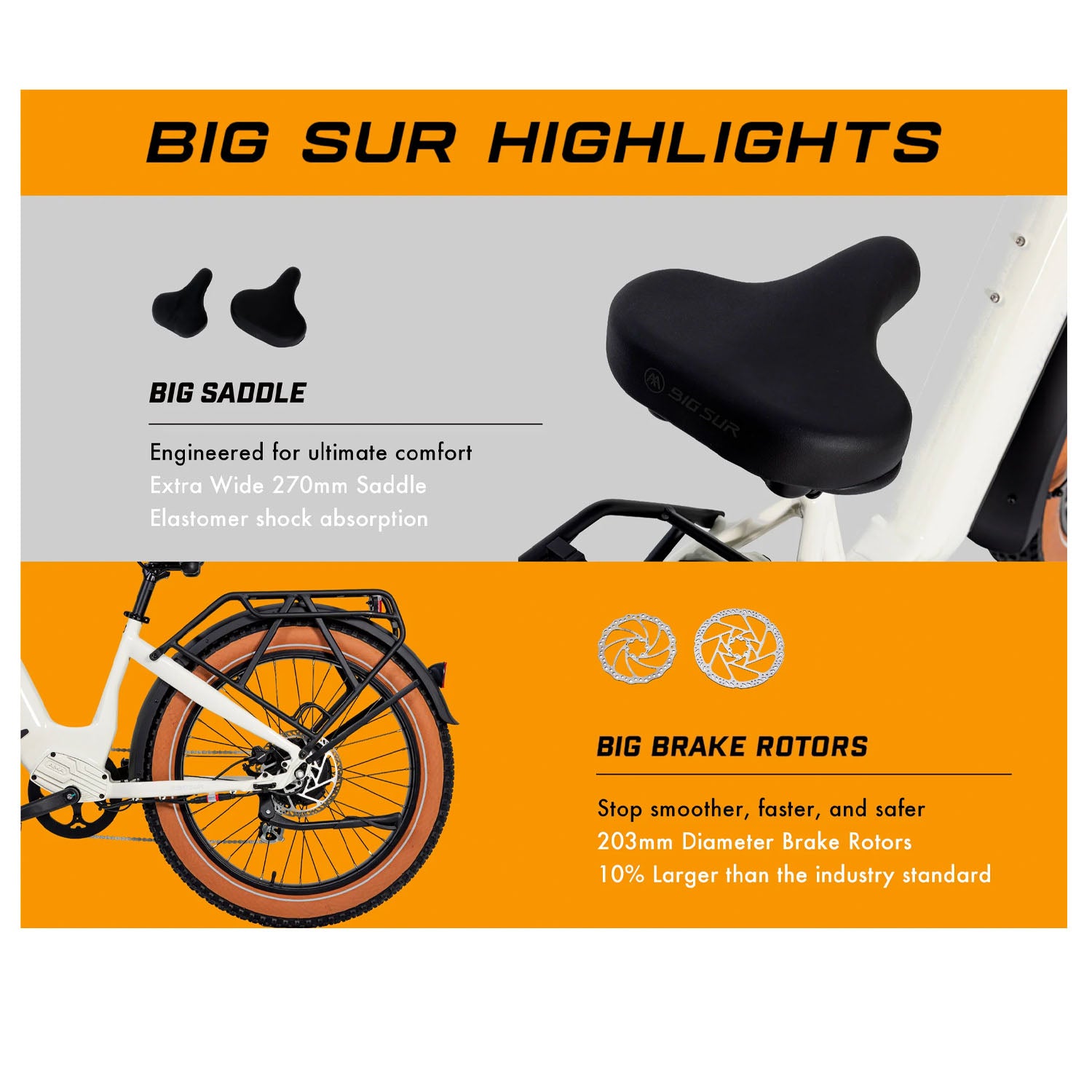 AIMA Big Sur 26" Fat Tire E-Bike, Ivory White, Medium, bixbybicycles.com