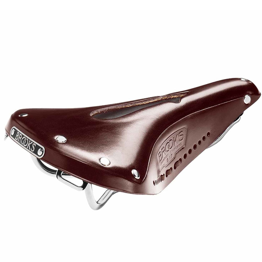 Brooks B17 Carved Leather Saddle - Antique Brown, bixbybicycles.com
