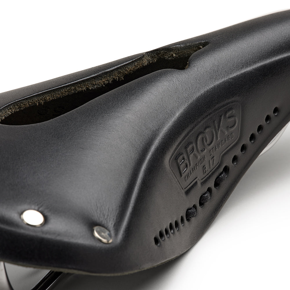 Brooks B17 Carved Leather Saddle - Black, bibybicycles.com