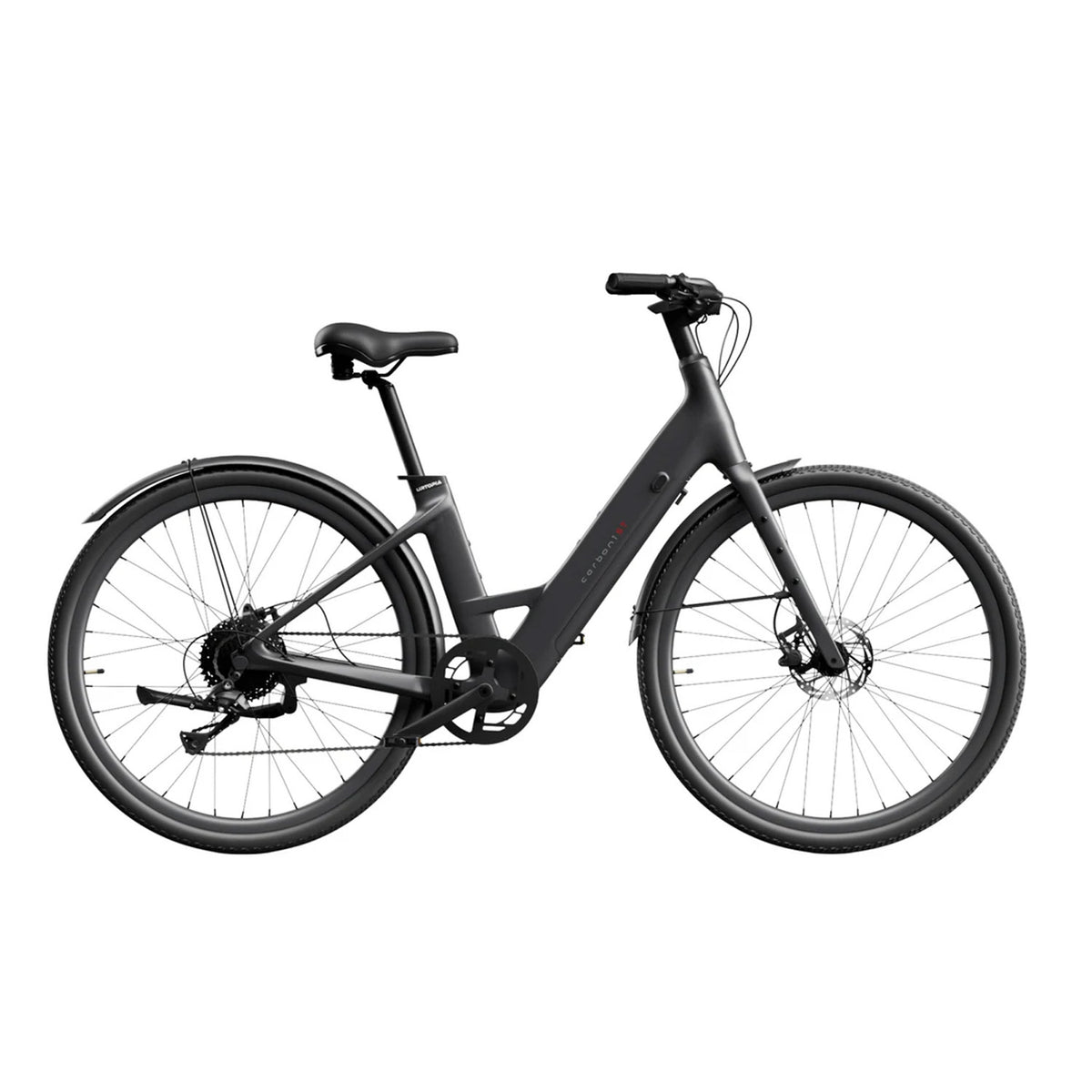 urban electric bicycle Urtopia Carbon 1 Pro, Step-Thru E-Bike, Matte Black – Bixby Bicycles