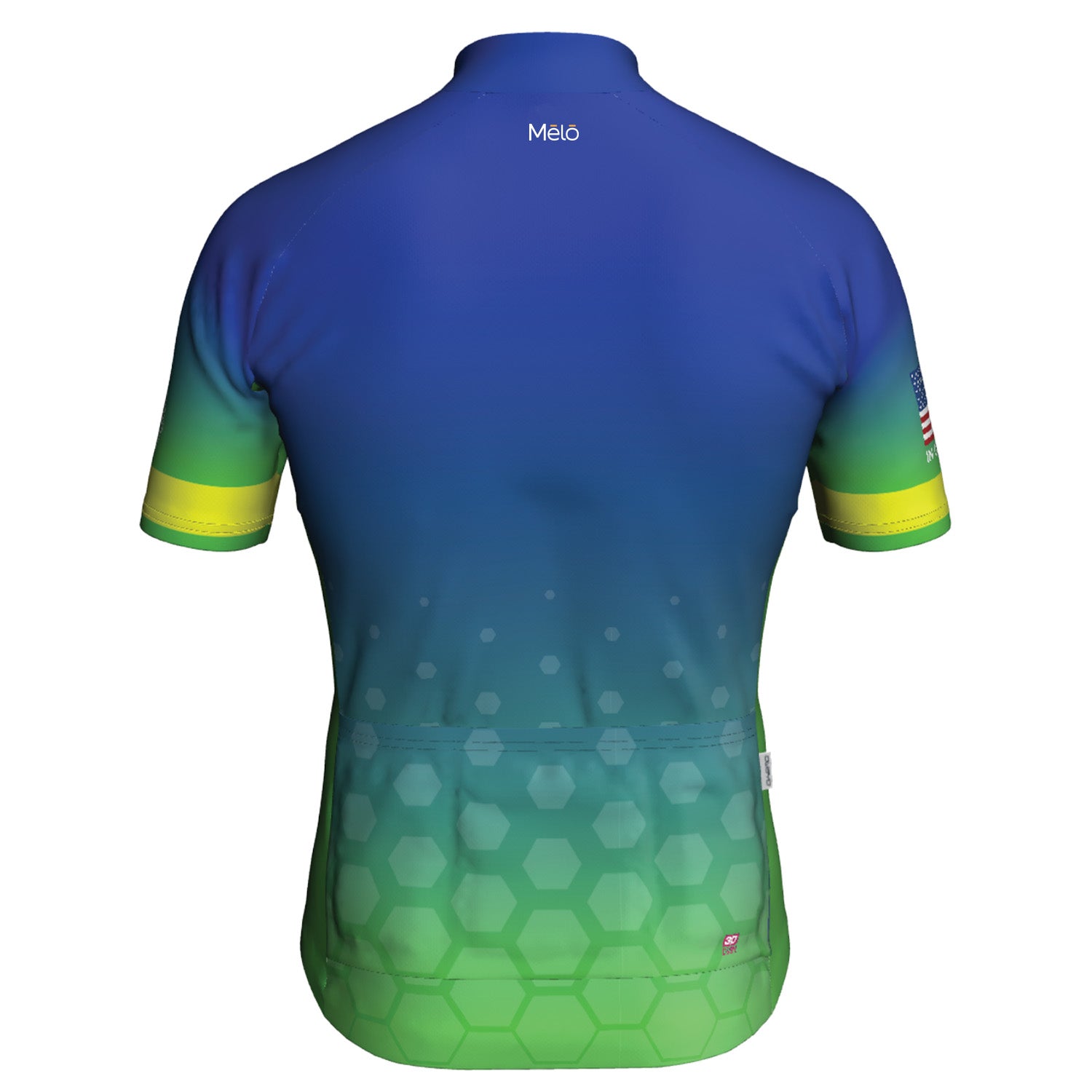 Blue and Green Honeycomb Bixby Jersey, bixbybicycles.com