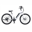 DENAGO CITY MODEL 1 ST > 27.5 TIRE > 500 WATT 48V 13.6 AH > LOW STEP > WHITE GRAY, Bixby Bicycles, bixbybicycles.com