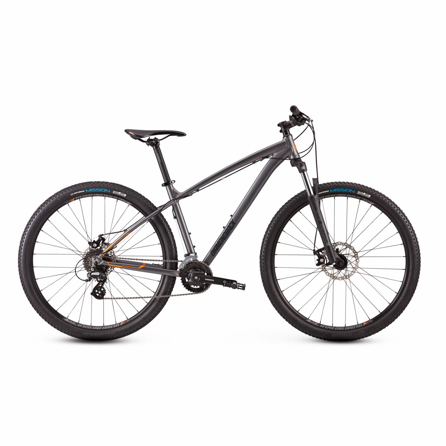 Diamondback Overdrive 29-1 Mountain, Dark Silver, Large, BixbyBicycles.com