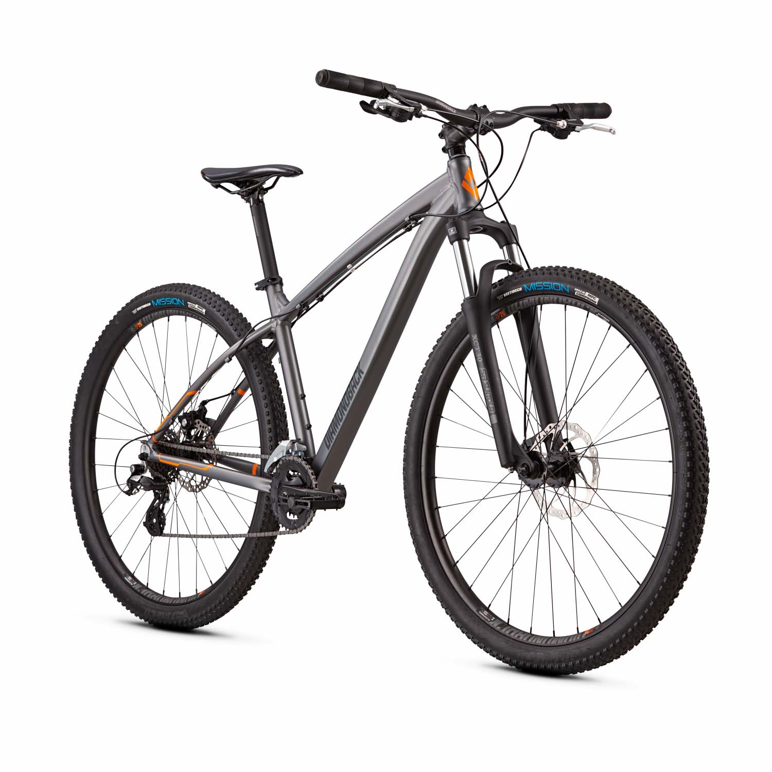 Diamondback Overdrive 29-1 Mountain, Dark Silver, Large, BixbyBicycles.com