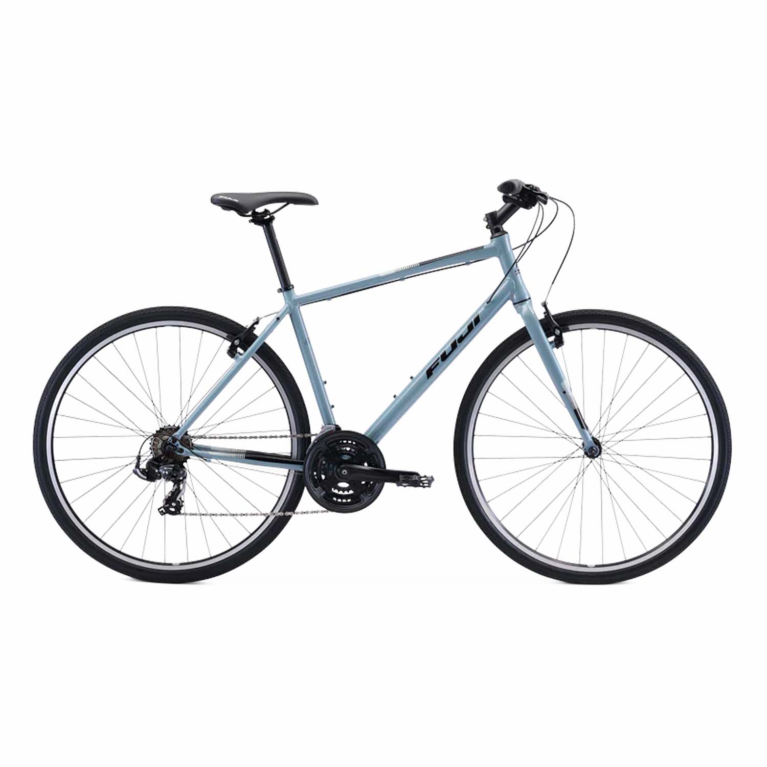 Fuji Absolute 2.1 ST, 2021, Shimano Tourney, Rim, Cool Grey, BixbyBicycles.com