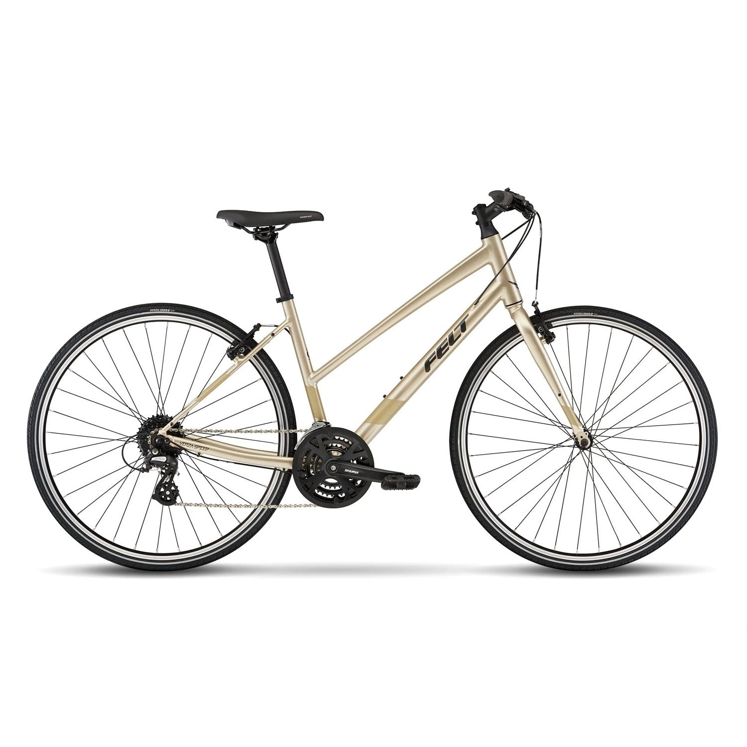 Felt Verza Speed 50 Mid-Step Fitness Road Bike - Champagne Pearl, Bixby Bicycles, Oklahoma