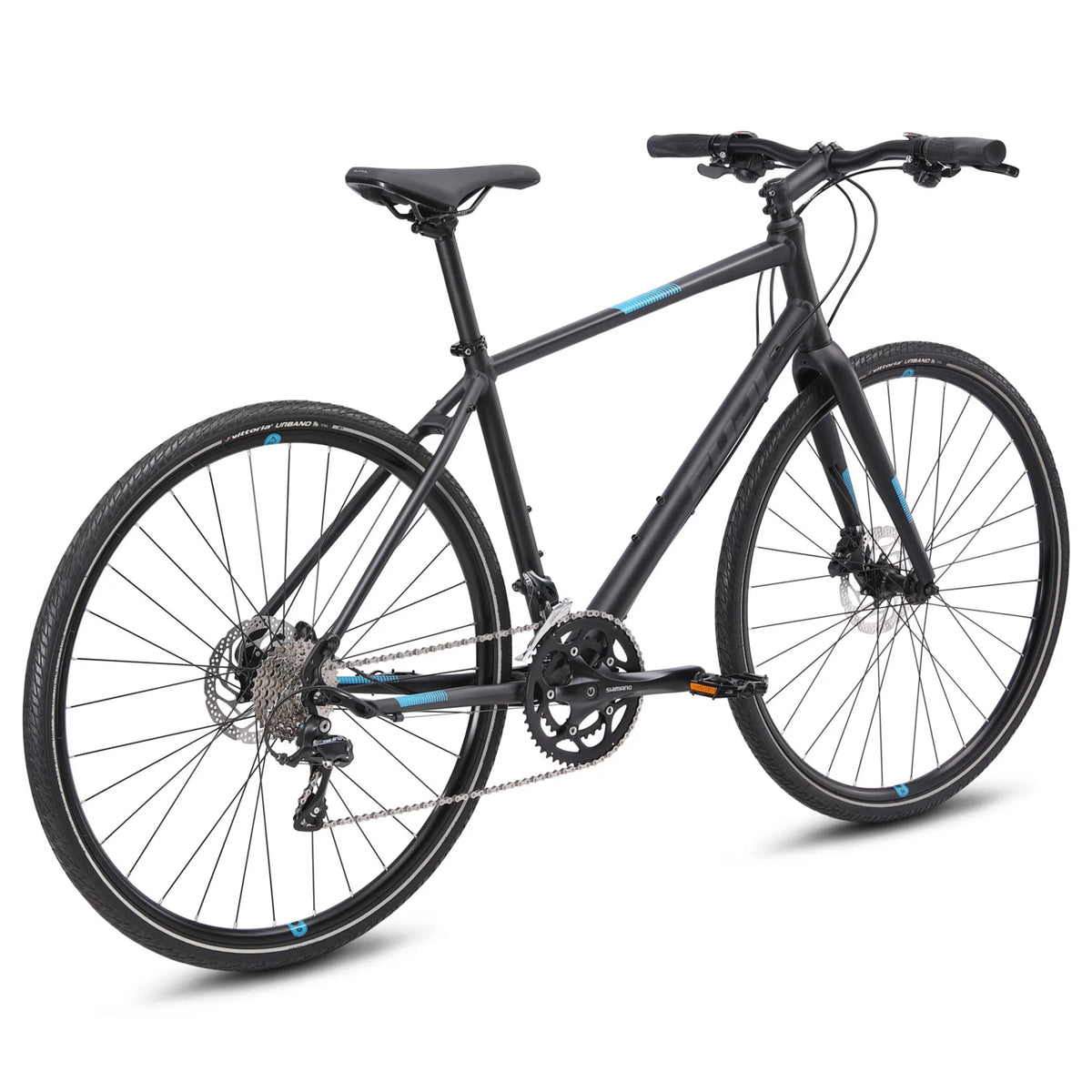 Fuji Absolute 1.3, Shimano Sora GroupSet, Black/Marine Blue, bixbybicycles.com