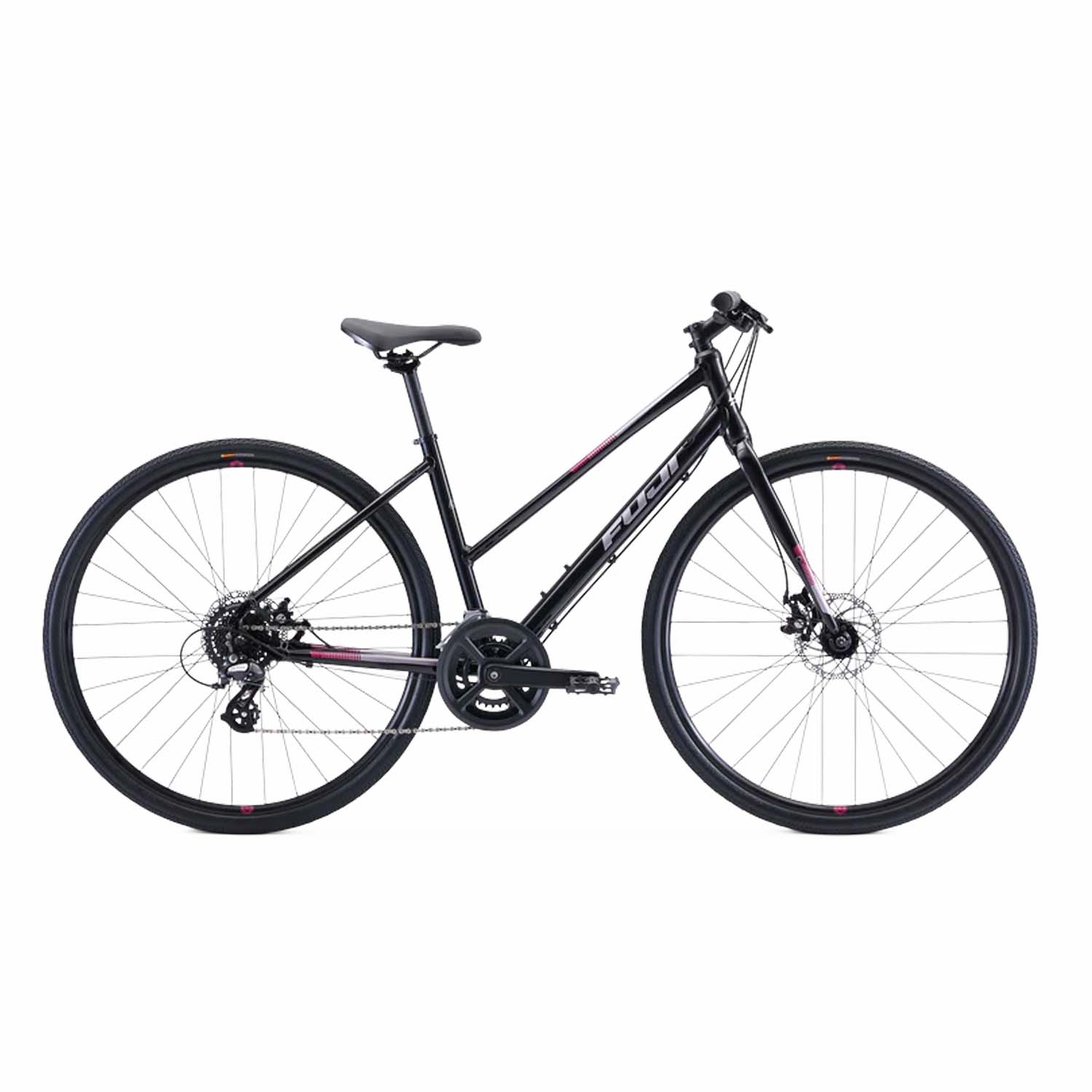 Fuji Absolute 1.9 ST, 2021, Shimano Altus, Disc, Black, BixbyBicycles.com