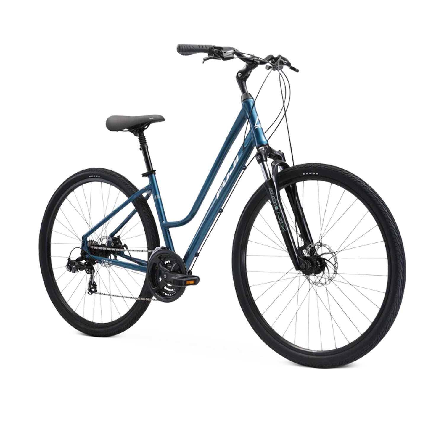 Fuji Crosstown 1.5 2021, Teal, 17" Low Step, bixbybicycles.com