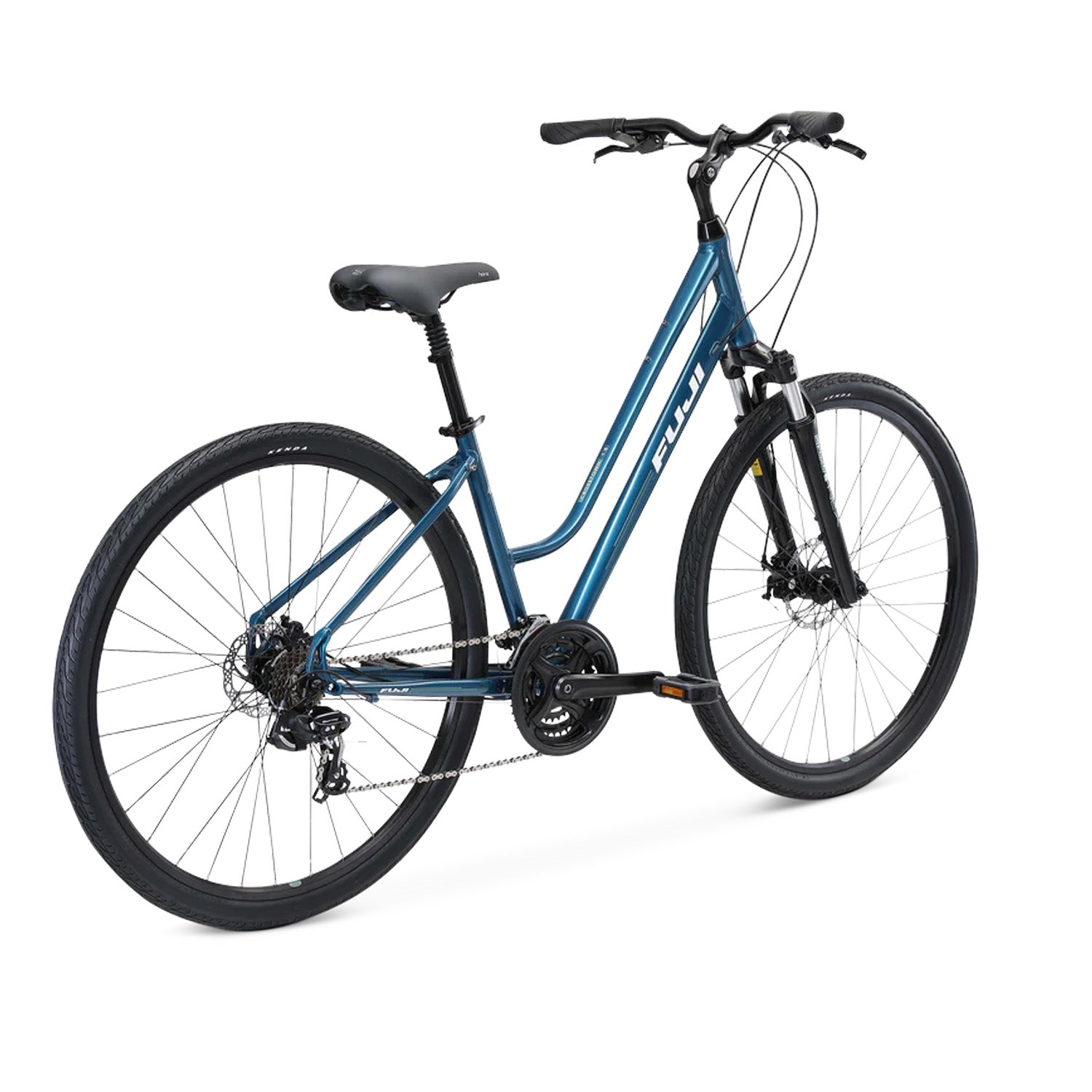 Fuji Crosstown 1.5 2021, Teal, 17" Low Step, bixbybicycles.com