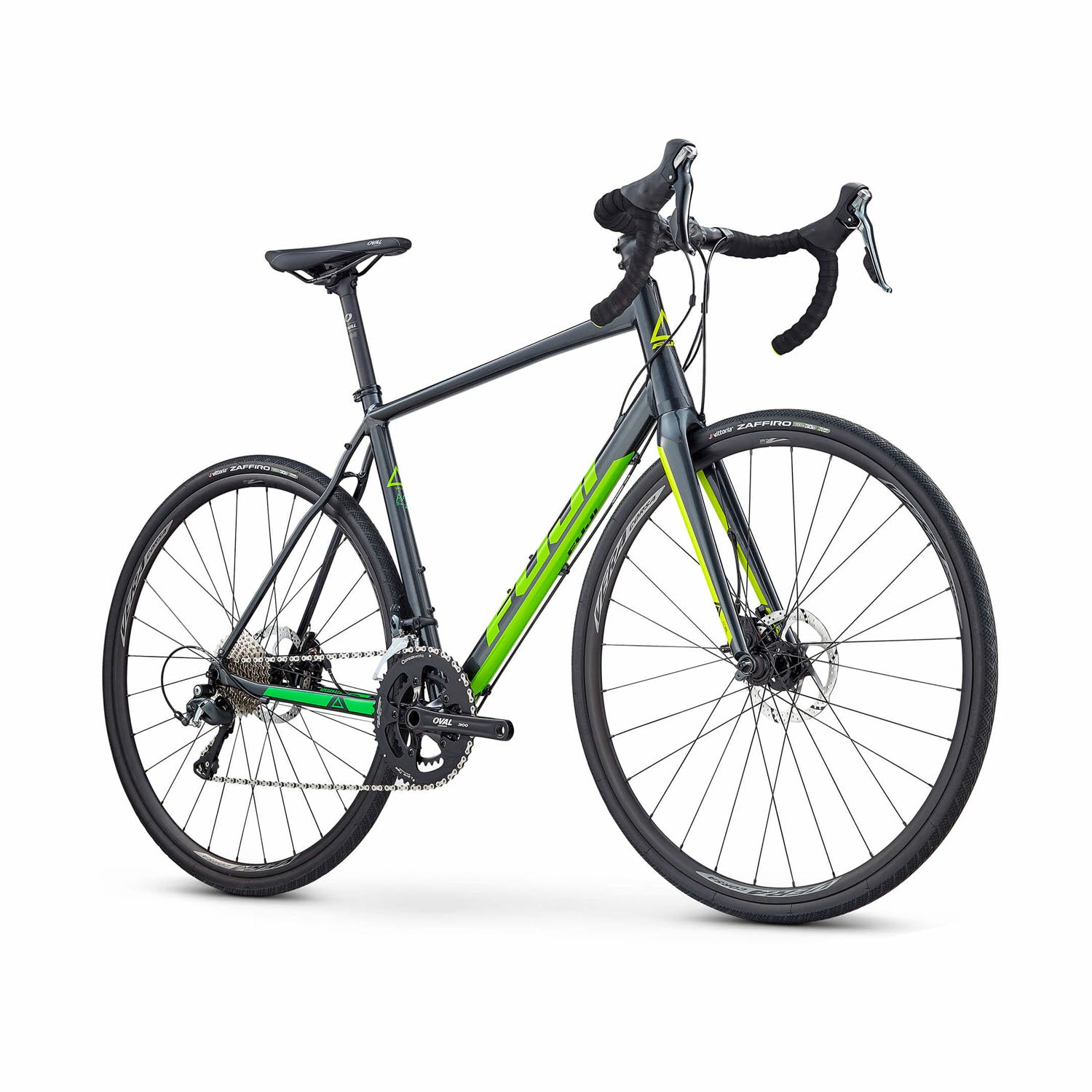 Fuji Sportif 1.5 - 49cm, Anthracite/Green Gradient, Bixby Bicycles, bixbybicycles.com
