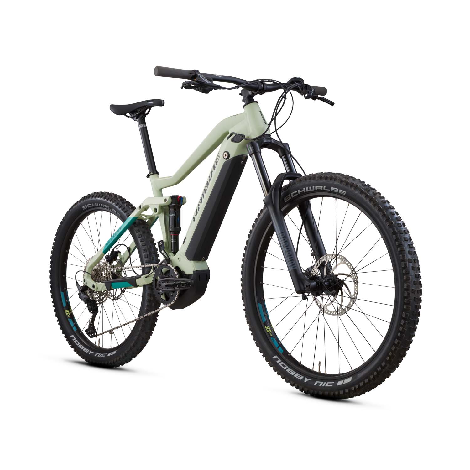 Haibike FullSeven 5 E-Bike MTN/ATB, Artic Frost Cream, Medium, BixbyBicycles.com