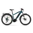 Haibike, Trekking 5, E-Bike Commuter, Blue, Large + X-Large, BixbyBicycles.com