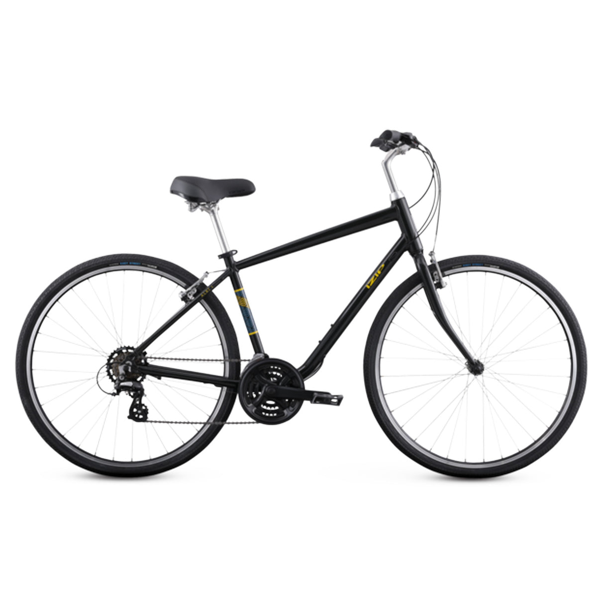izip hybrid electric bicycle iZip Alki 1 Step-Over 2022, Black – Bixby Bicycles