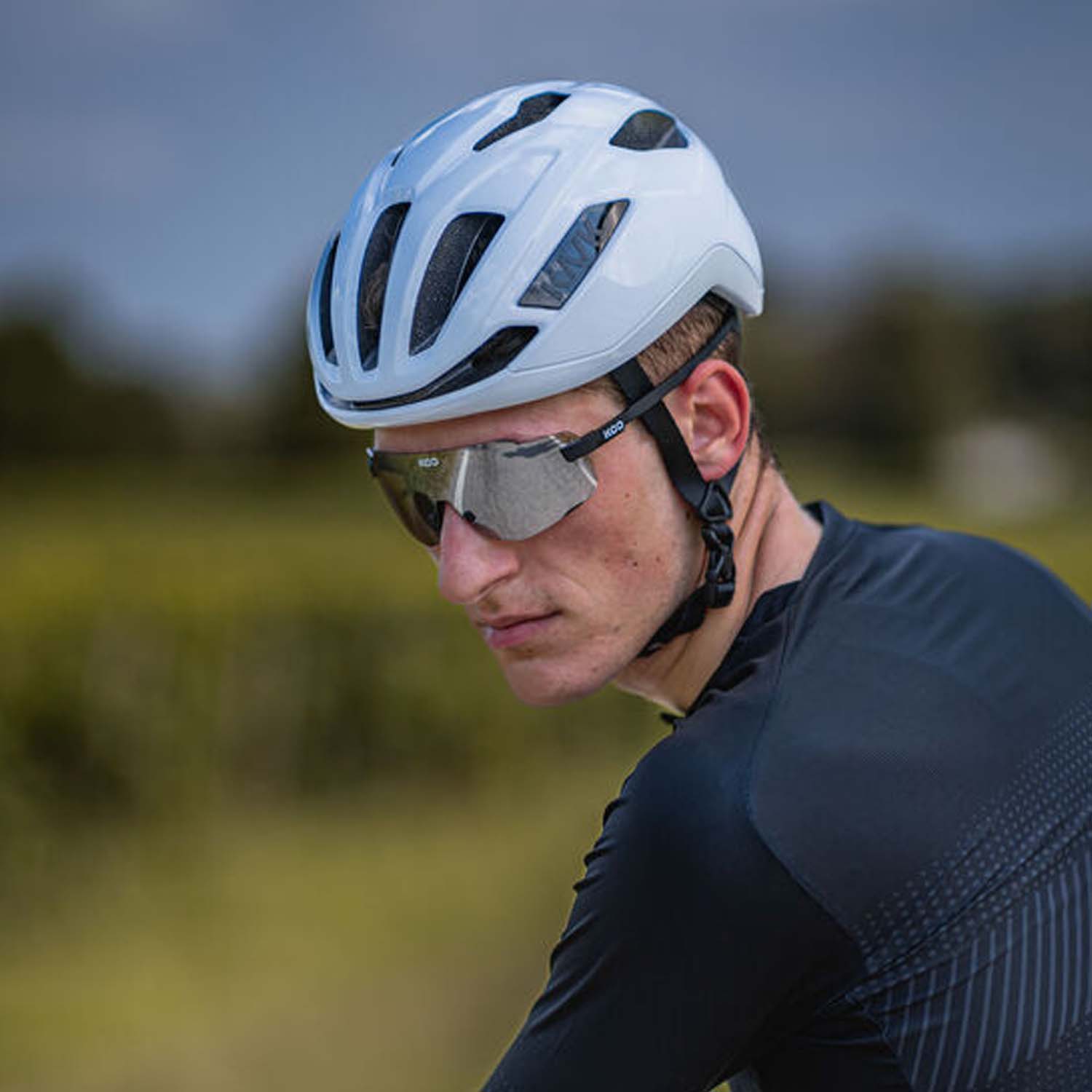 Kask Sintesi White Road Helmet, Medium, bixbybicycles.com