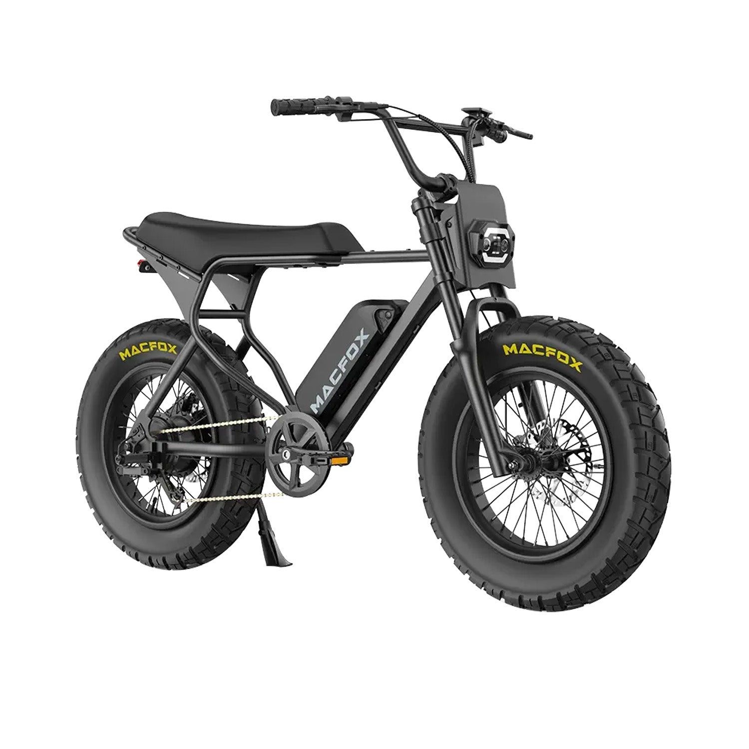 MACFOX X7L, RIDERS 5' 3" - 6' 6", 500W 48V, Matte Black, bixbybicycles.com