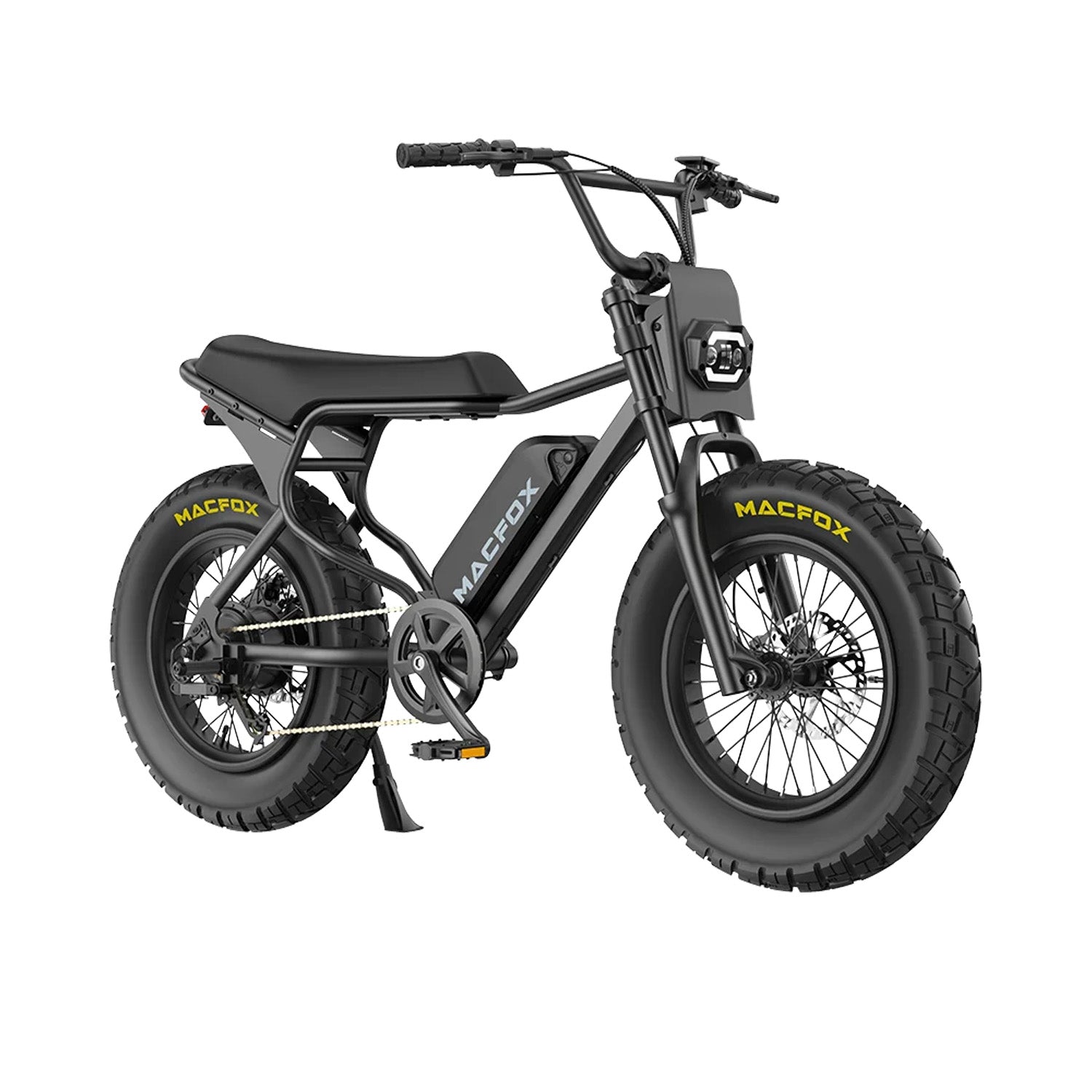 MACFOX X7, RIDERS 4' 11" - 5' 9", 500W 48V, Matte Black, bixbybicycles.com