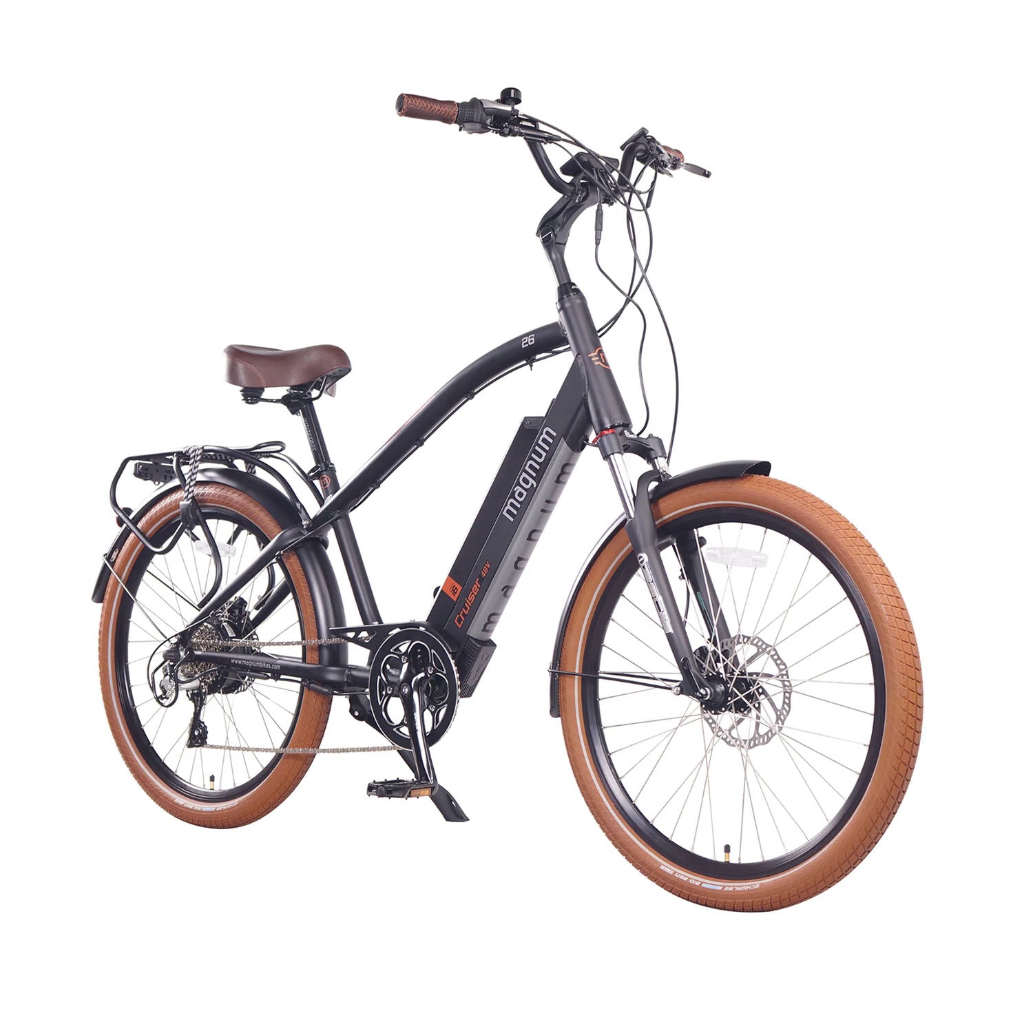 Magnum Cruiser CI6 e-bike Step Over, Black 48V, bixbybicycles.com