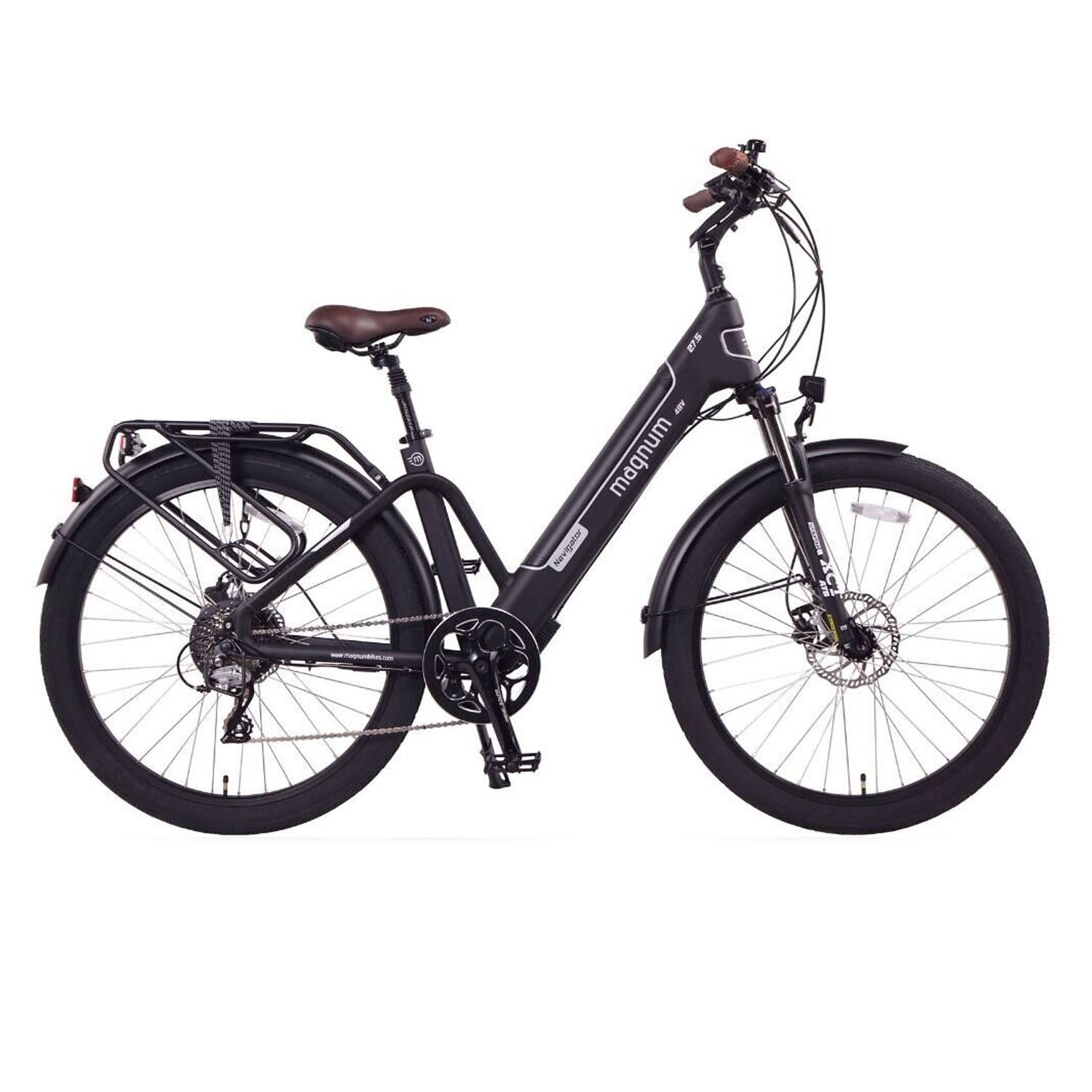Magnum Navigator X E-Bike, Step-Thru 26", Black/Silver 14Ah, bixbybicycles.com