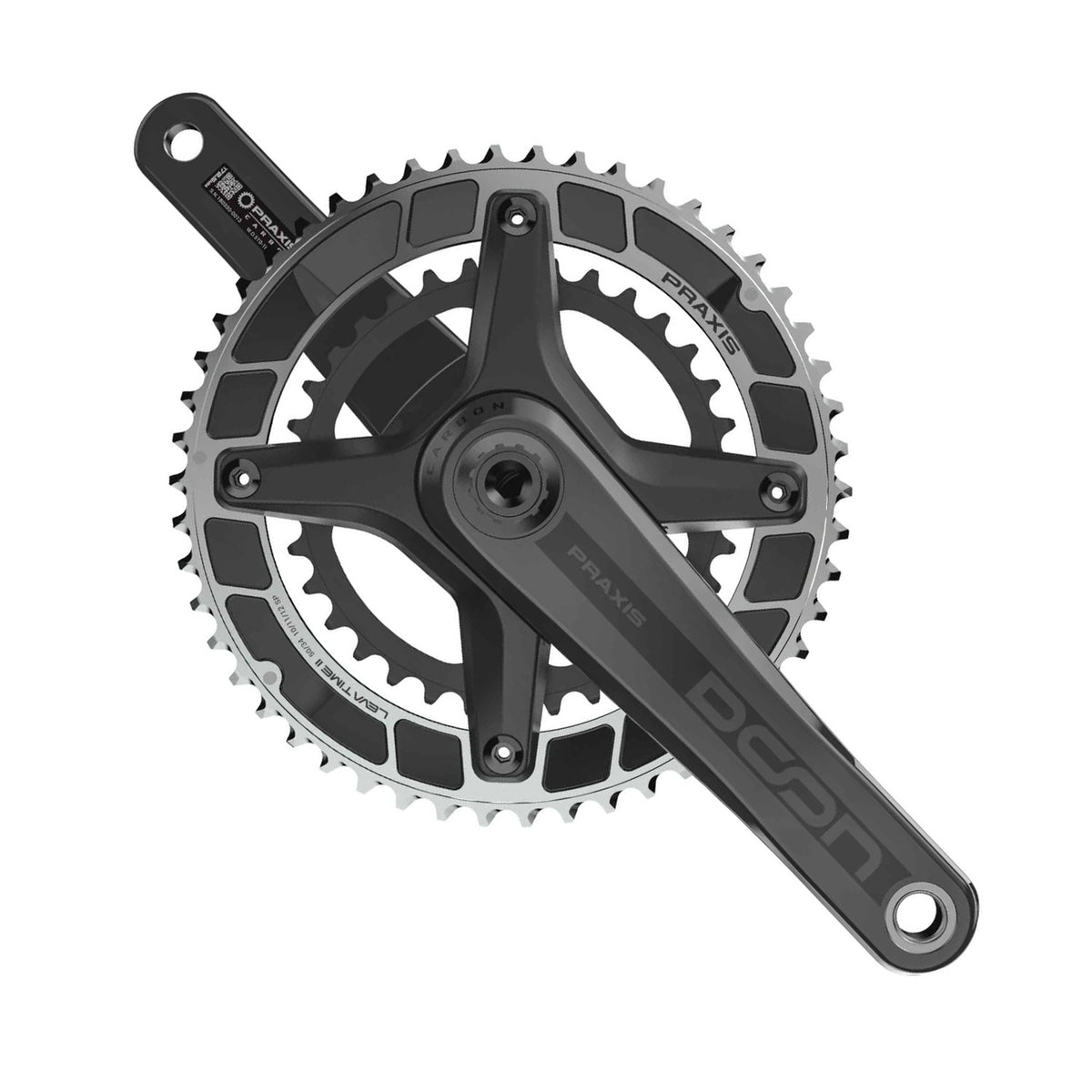 Praxis Doon Carbon Crankset 170mm, 48/32T, Black, bixbybicycles.com