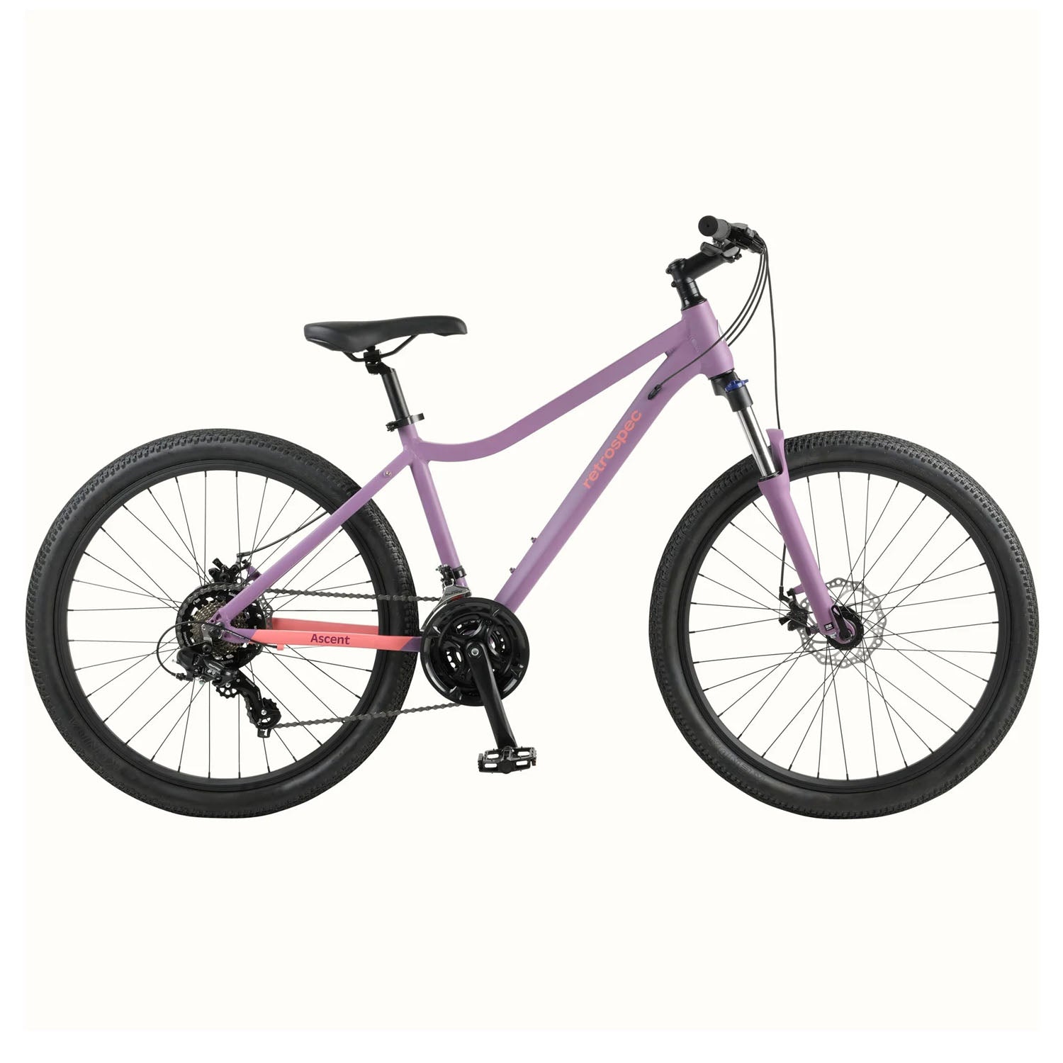 Retrospec Ascent 26" Mountain Bike - Step Through 21 Speed, Matte Plumb, bixbybicycles.com